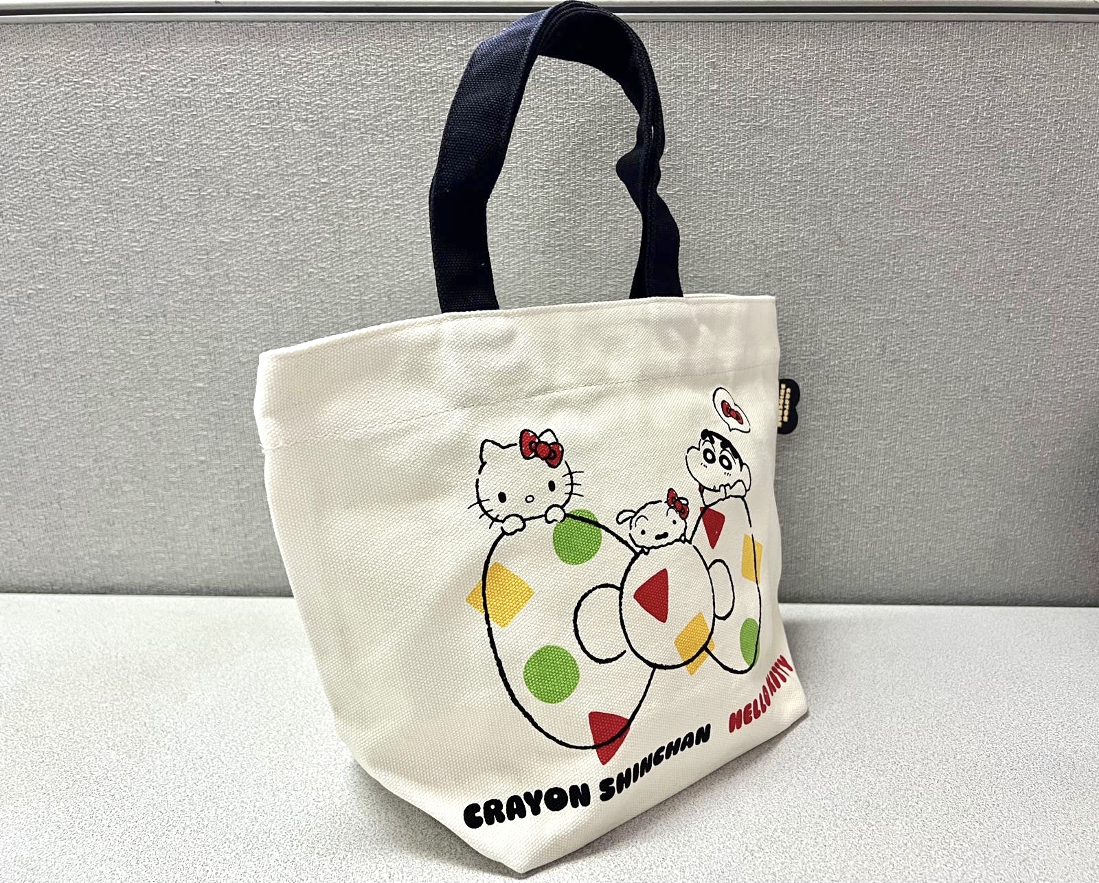 🎌日本直送🎌蠟筆小新x Hello Kitty 厚身帆布手挽袋 