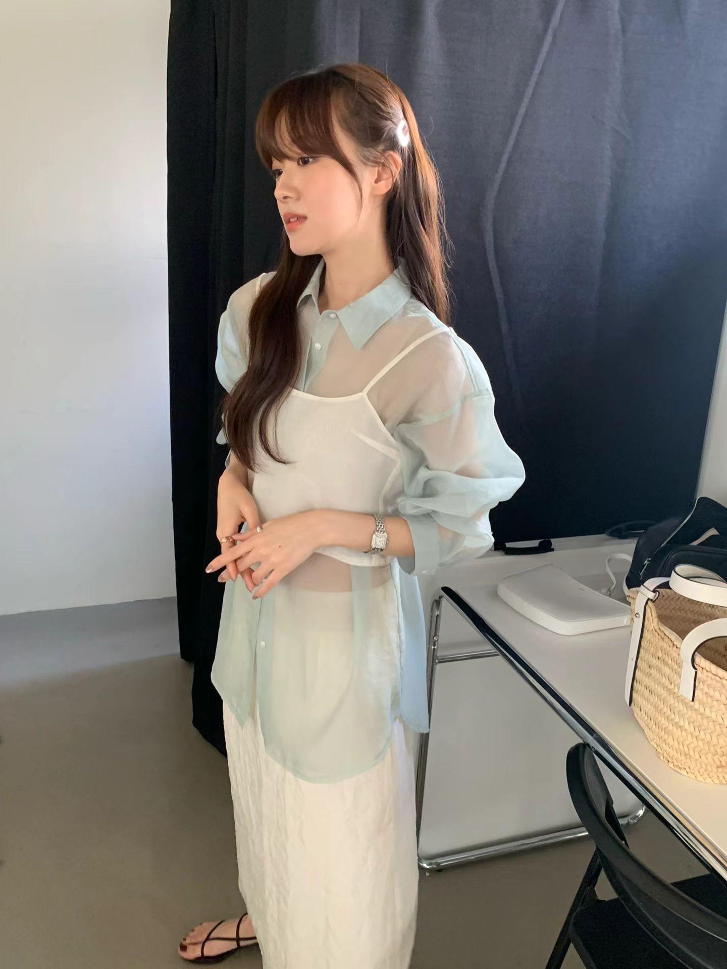 🇰🇷東大門女裝 | Organza shirt 