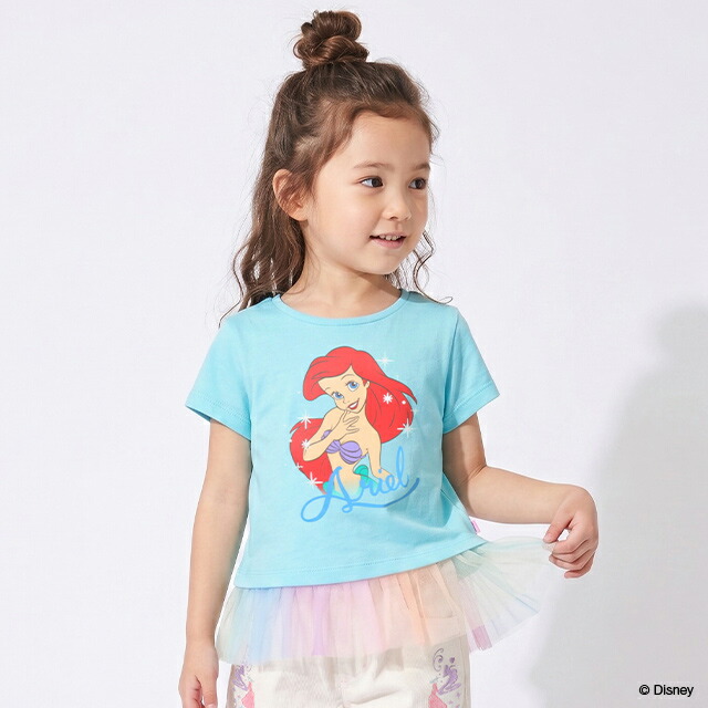 🆕【⭐訂購⭐】🇯🇵日本直送🌀#DisneyPrincess 彩虹薄紗下擺 短袖tee［4款選］🌀 [ELFA-0056][260705]