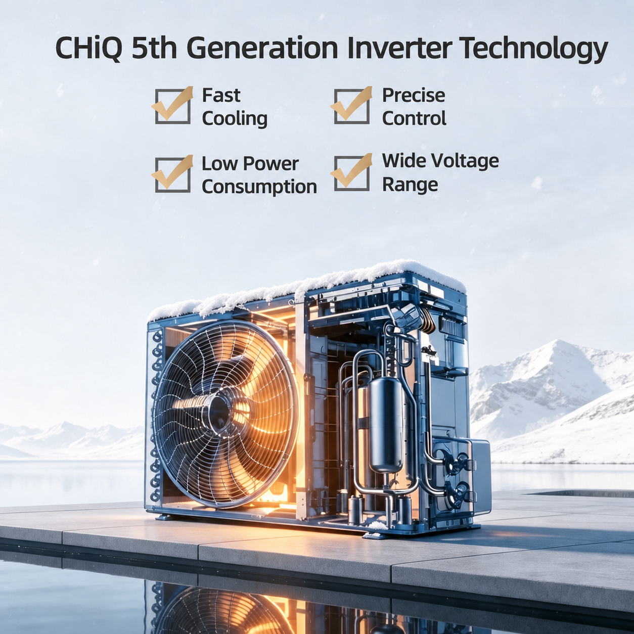 CHiQ 1.5HP R32 Inverter Grace Wooden Air Conditioner (CSDC-12DDKPRO-WD)