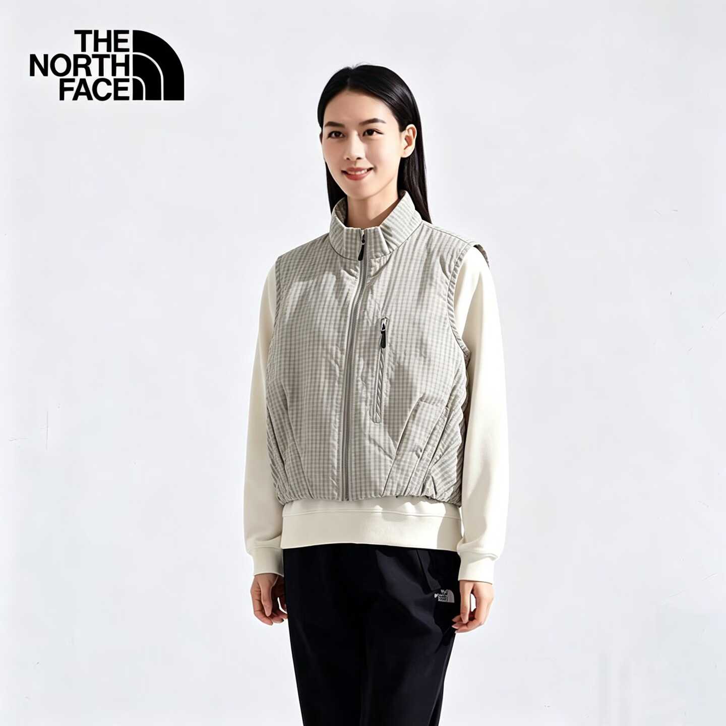 預訂 TNF 紫標格紋背心 [貨號26A1658]
