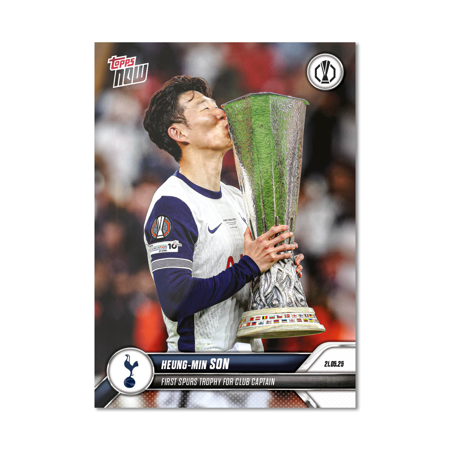 Son Heung-min - 2024-25 Europa League Topps NOW® #38 孫興慜熱刺歐霸冠軍捧盃卡｜PR 6,371