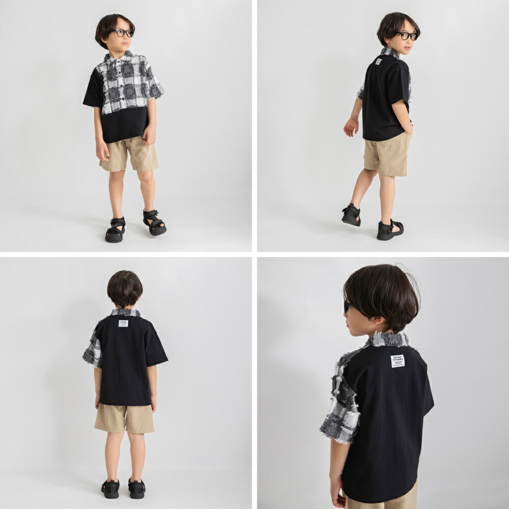 🆕【⭐訂購⭐】🇯🇵 日本直送 🌀🇯🇵 日本直送🇯🇵 3D浮紗提花格紋 襯衫式短袖Tee［2款選］🌀 [ELCA-0118][260403]