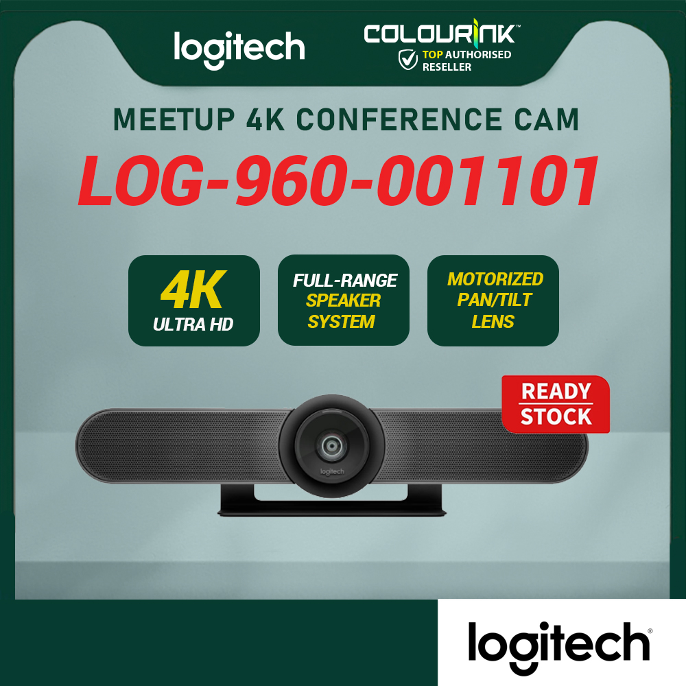 Logitech MeetUp 4K ConferenceCam 120° Ultra Wide Video Conferencing Camera with Built-in Mic & Speaker 960-001101