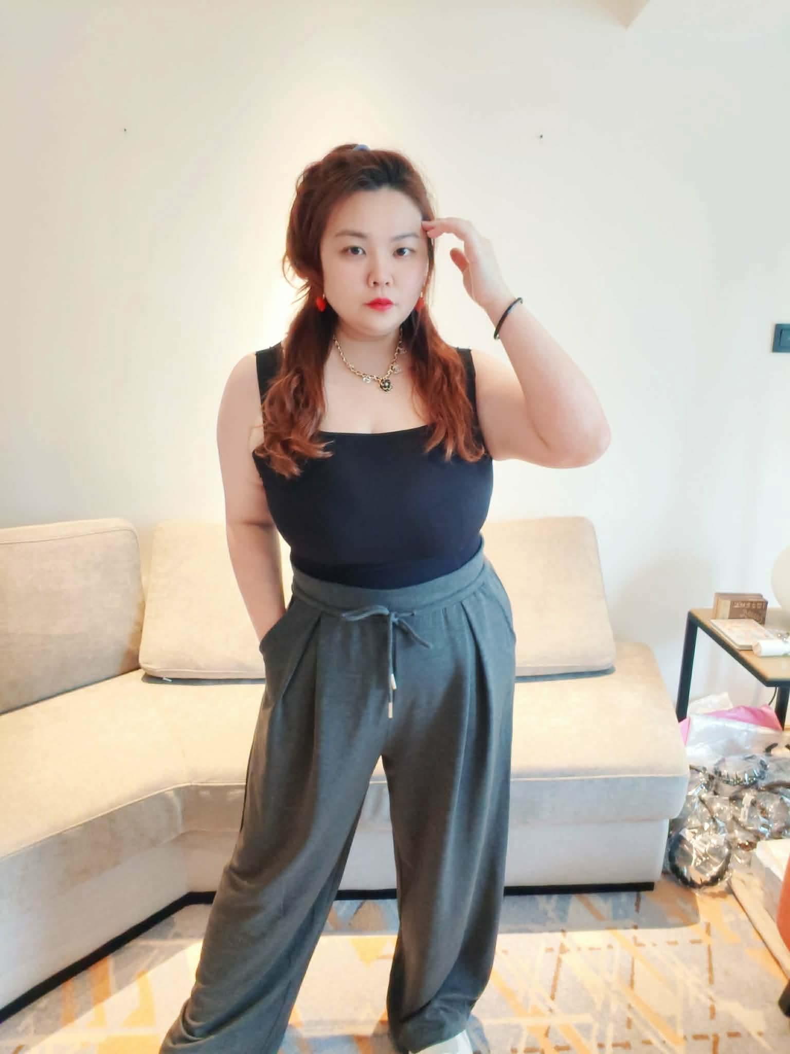 YPC05 81018 冰丝莫代尔直筒长裤