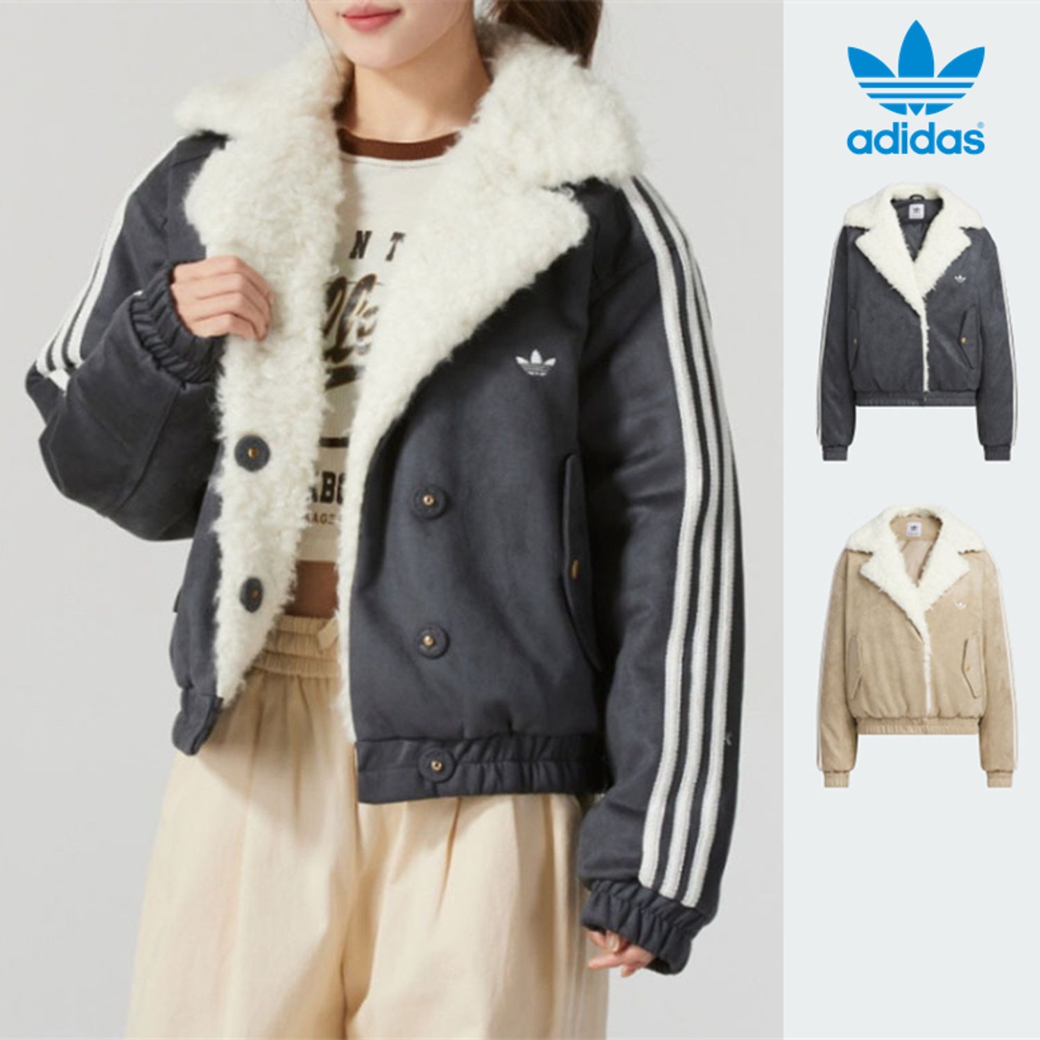 韓系情侶2色夾棉褸