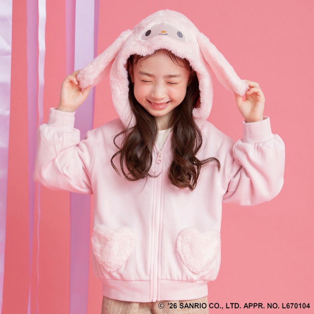 🆕【⭐訂購⭐】 🇯🇵日本直送 🌀#Melody / #Kuromi 造型連帽絨毛外套🌀 [ELJA-0288][261130]
