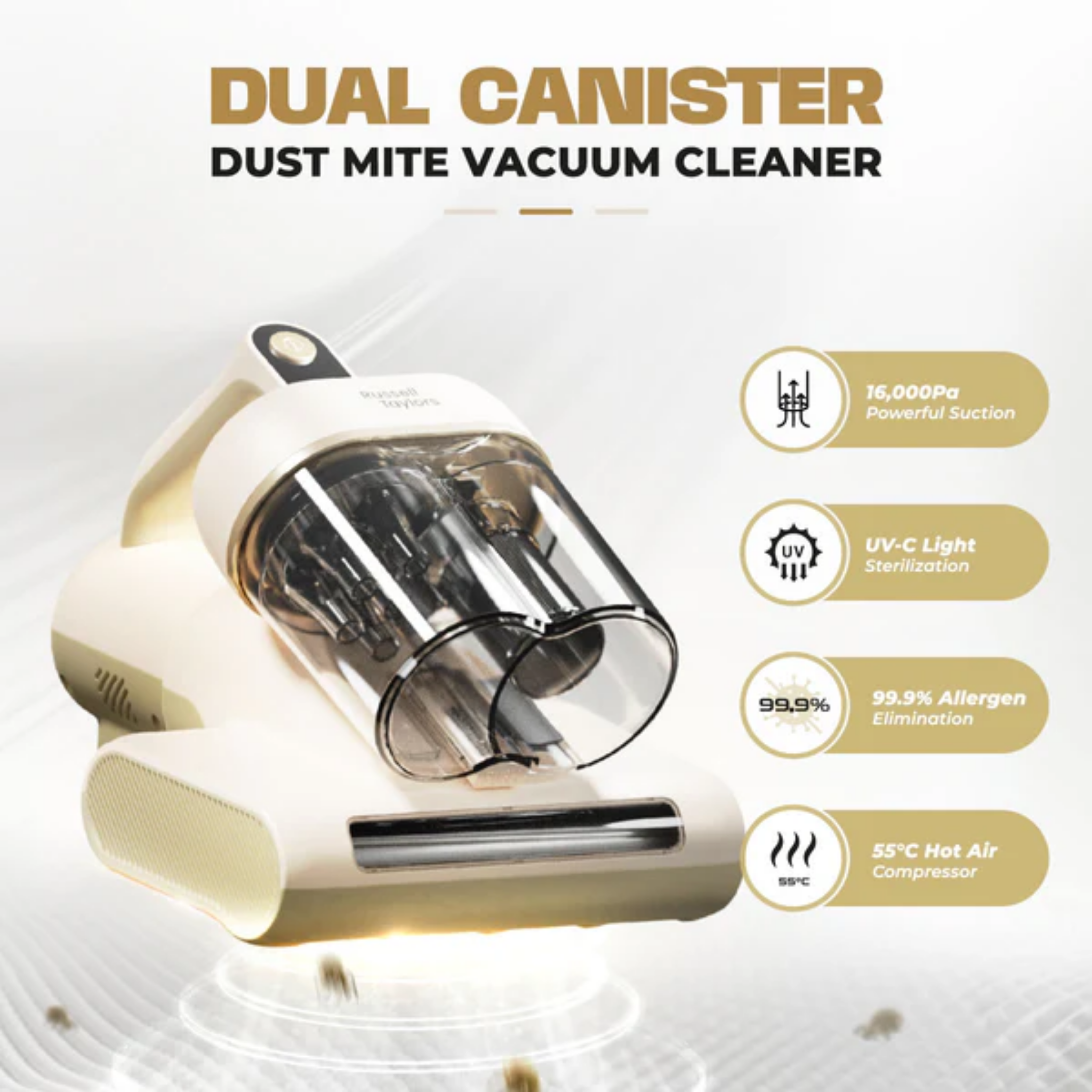 Russell Taylors Dual Cup Dust Mite Vacuum (VM20)