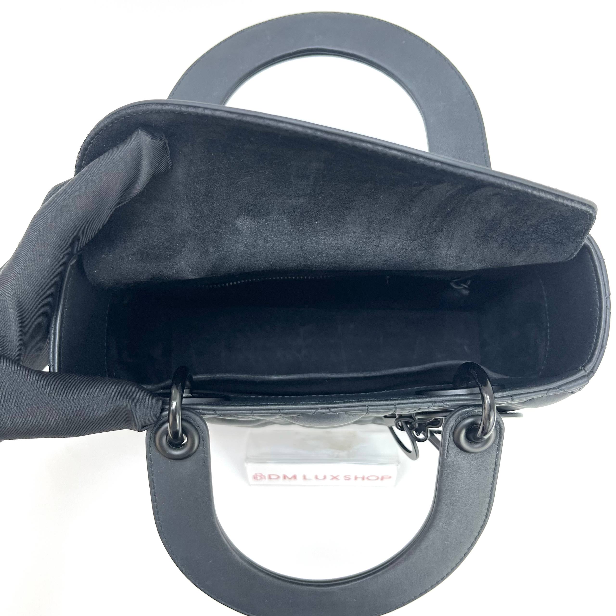Dior Black Ultramatte Small Lady Dior