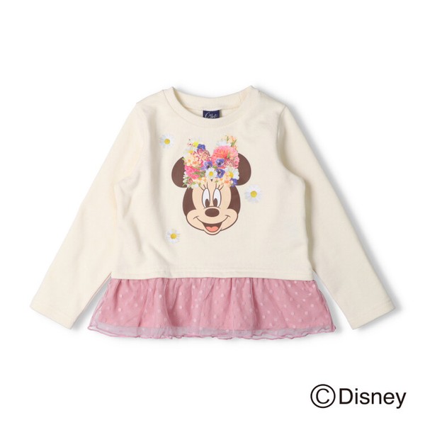 🆕【⭐訂購⭐】 🇯🇵日本直送🌀#Minnie 波點薄紗下擺 衛衣［2款選］🌀[ELBA-0053][260306]