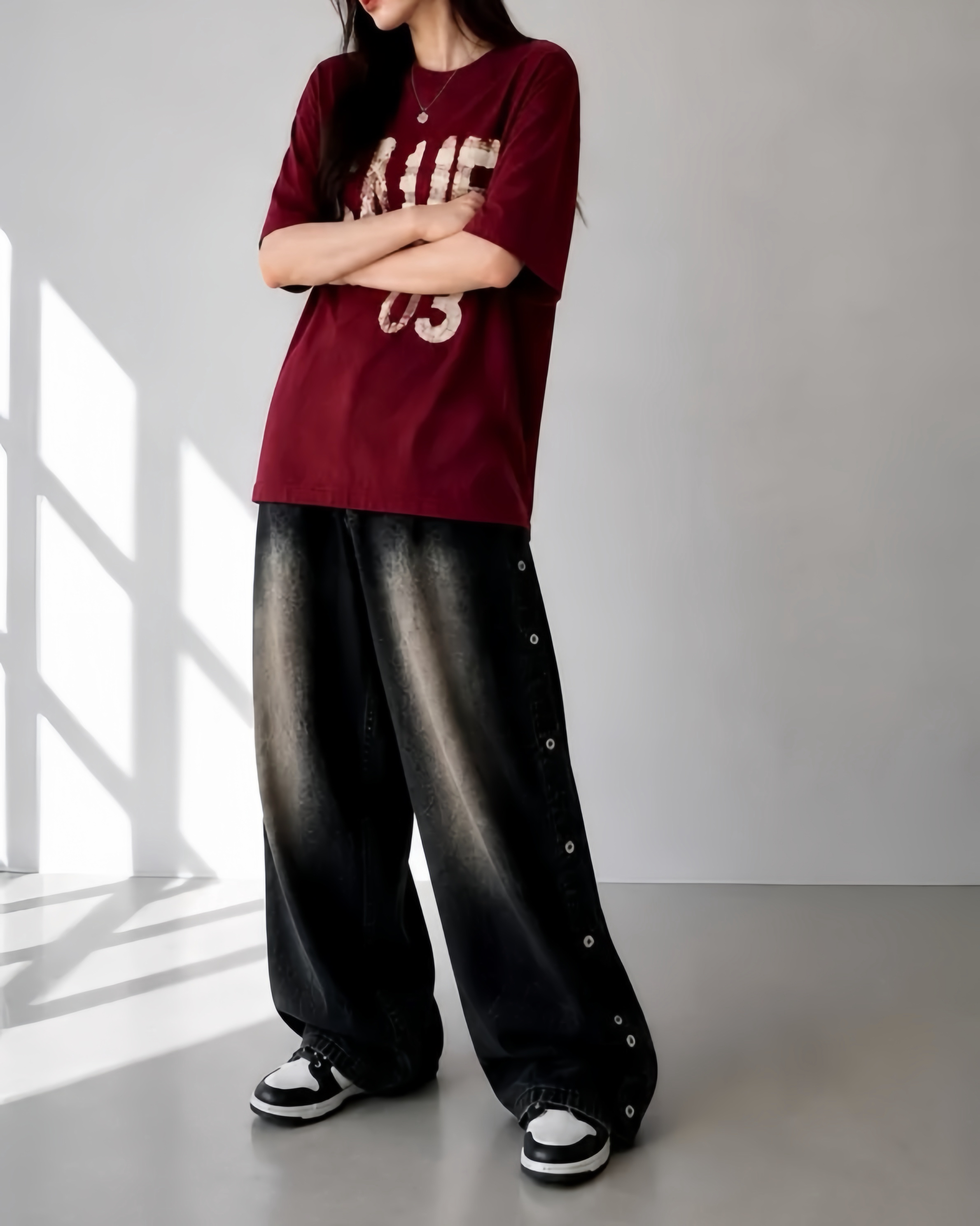 Vintage Wash Graphic Oversized Tee⁠