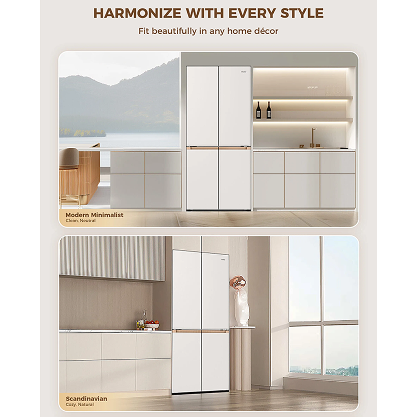 Haier 608L Multi-Door Inverter Glass Fridge (HRF-IM608FG)