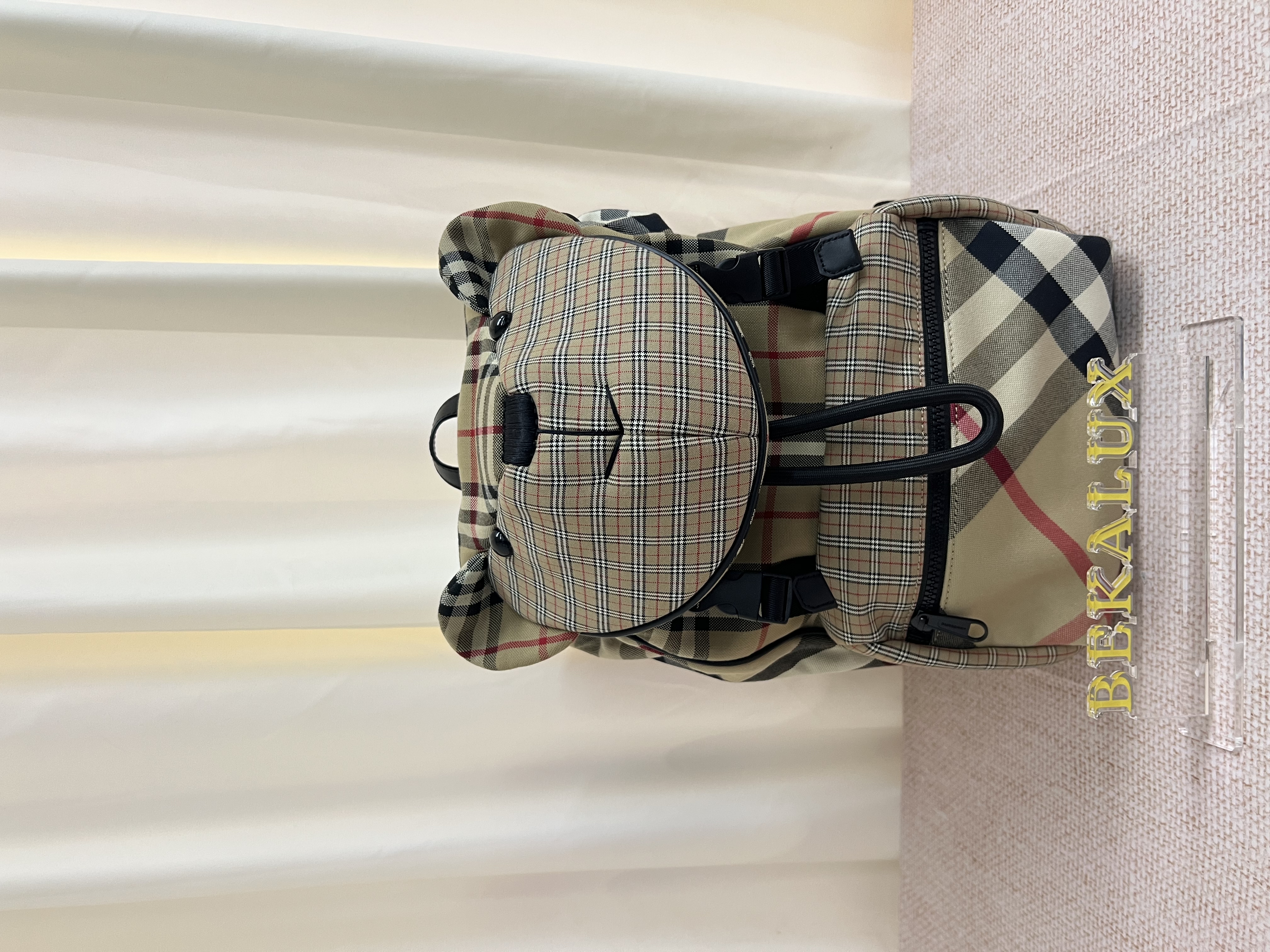 Pre-owned Burberry Kids Thomas 3D Teddy Check-Print Backpack/ Product Code: 26030207