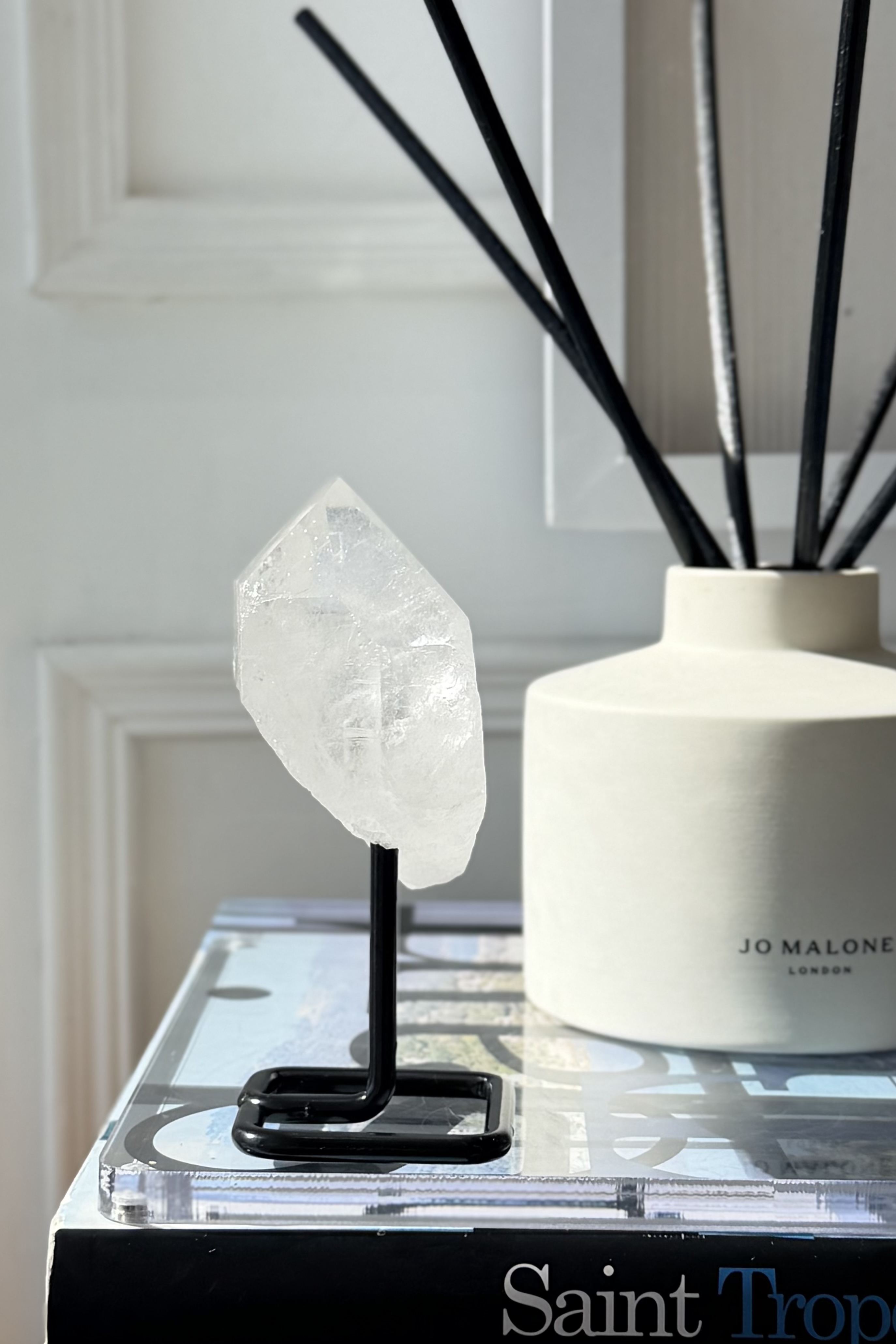 ༒11.7cm白水晶POINT連托架擺設༒ CS7037C8GF78-RA30*6as