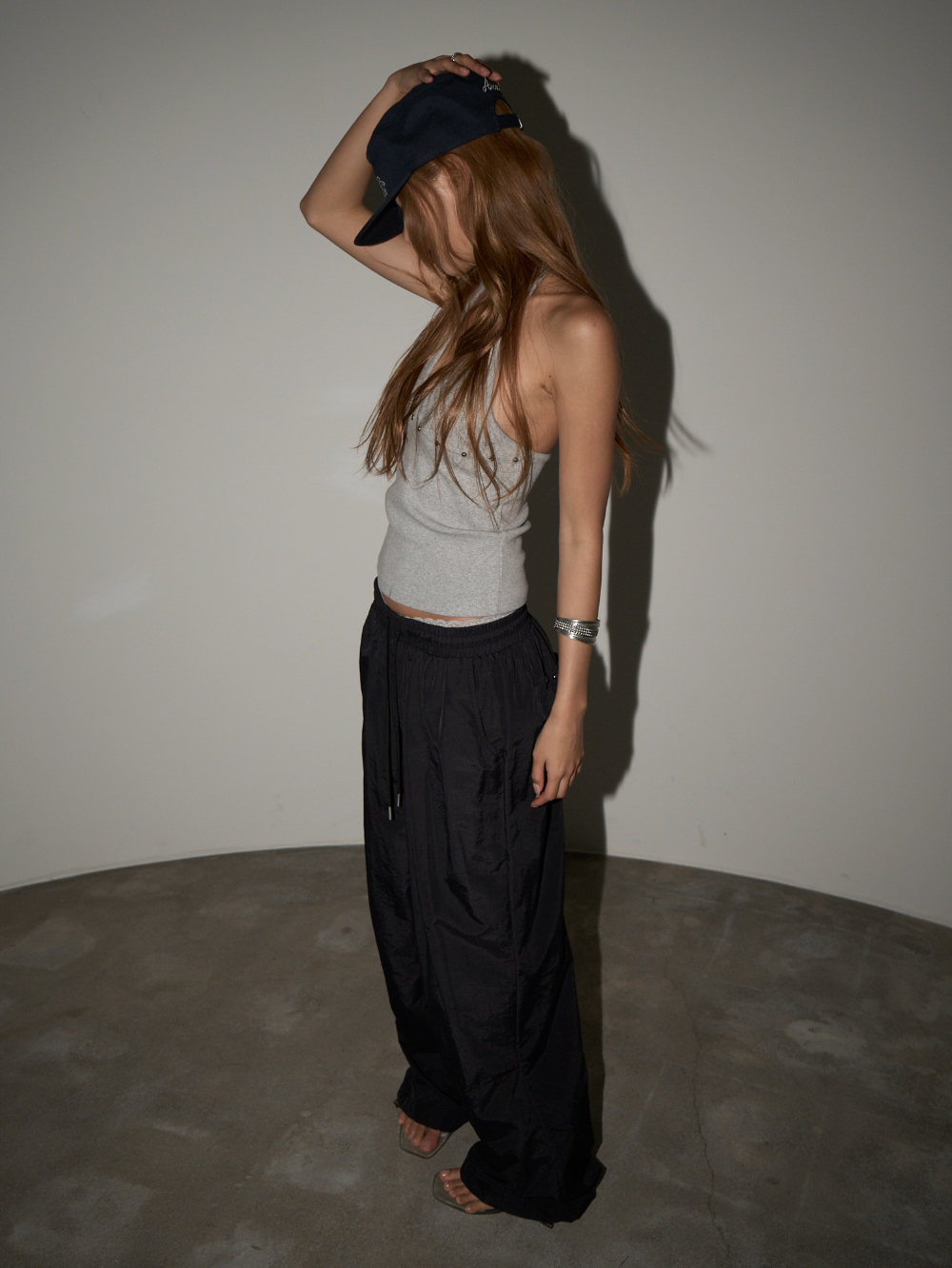 Star Embellished Nylon Pants