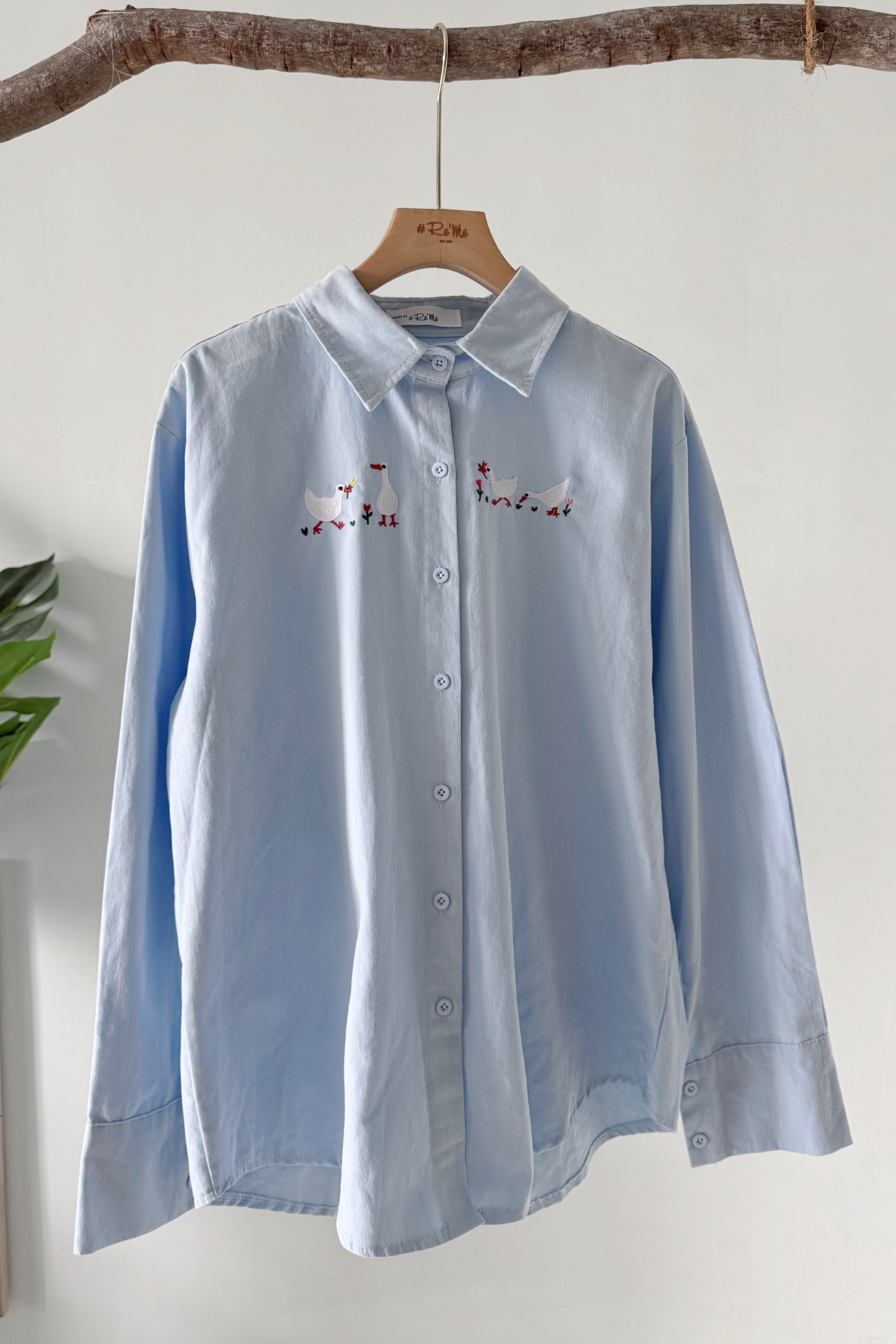 【春日来信 🌿✉️】设计款刺绣衬衫 -（ 下单后2-3制作日）