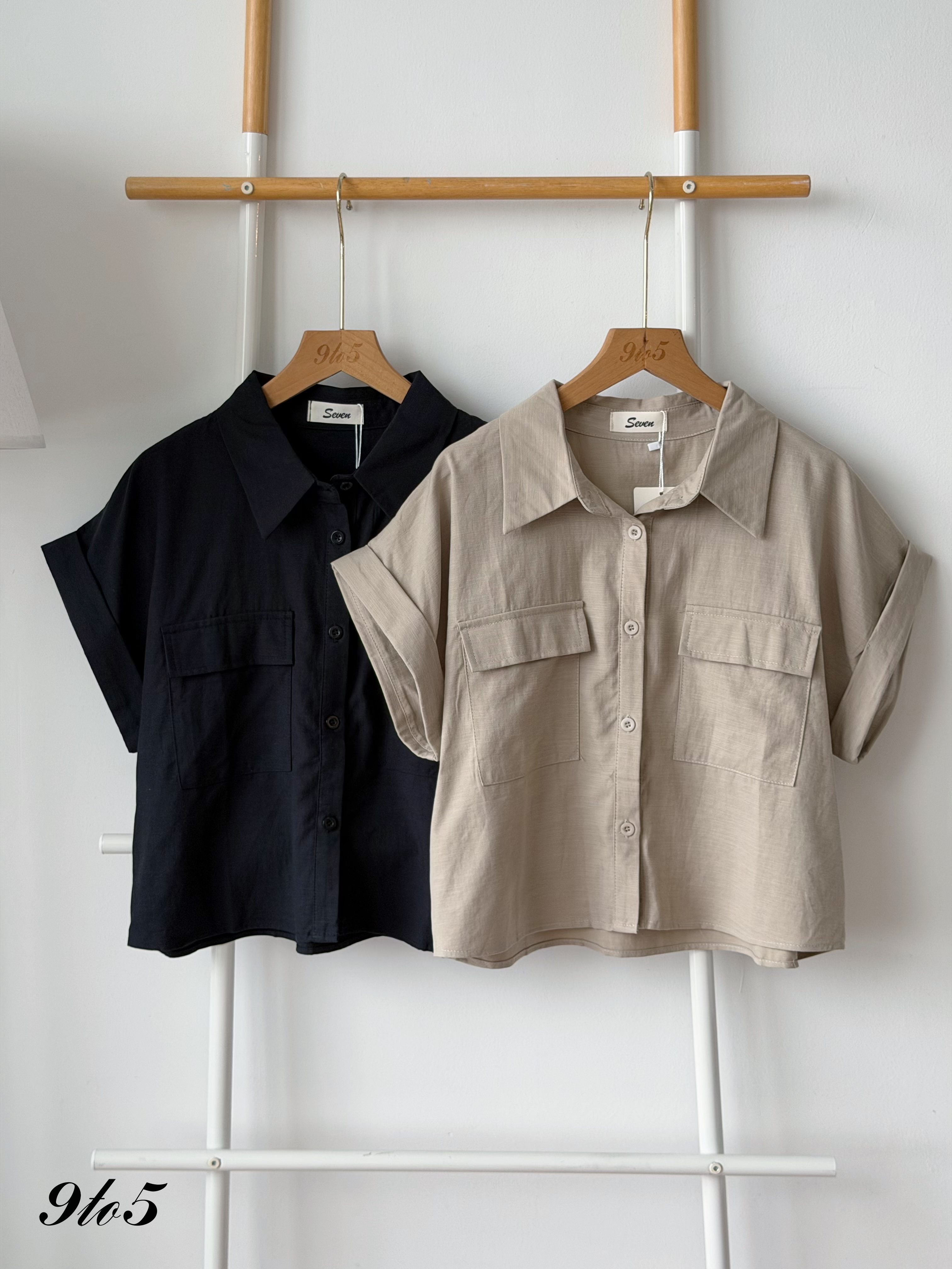 T4536 Cape Sleeve Linen Shirt - 3 Colors 