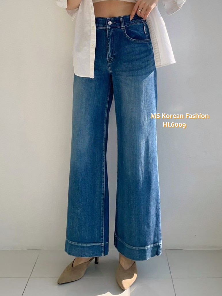 HL6009 韓國🌼Howluk靚洗水九分闊筒牛