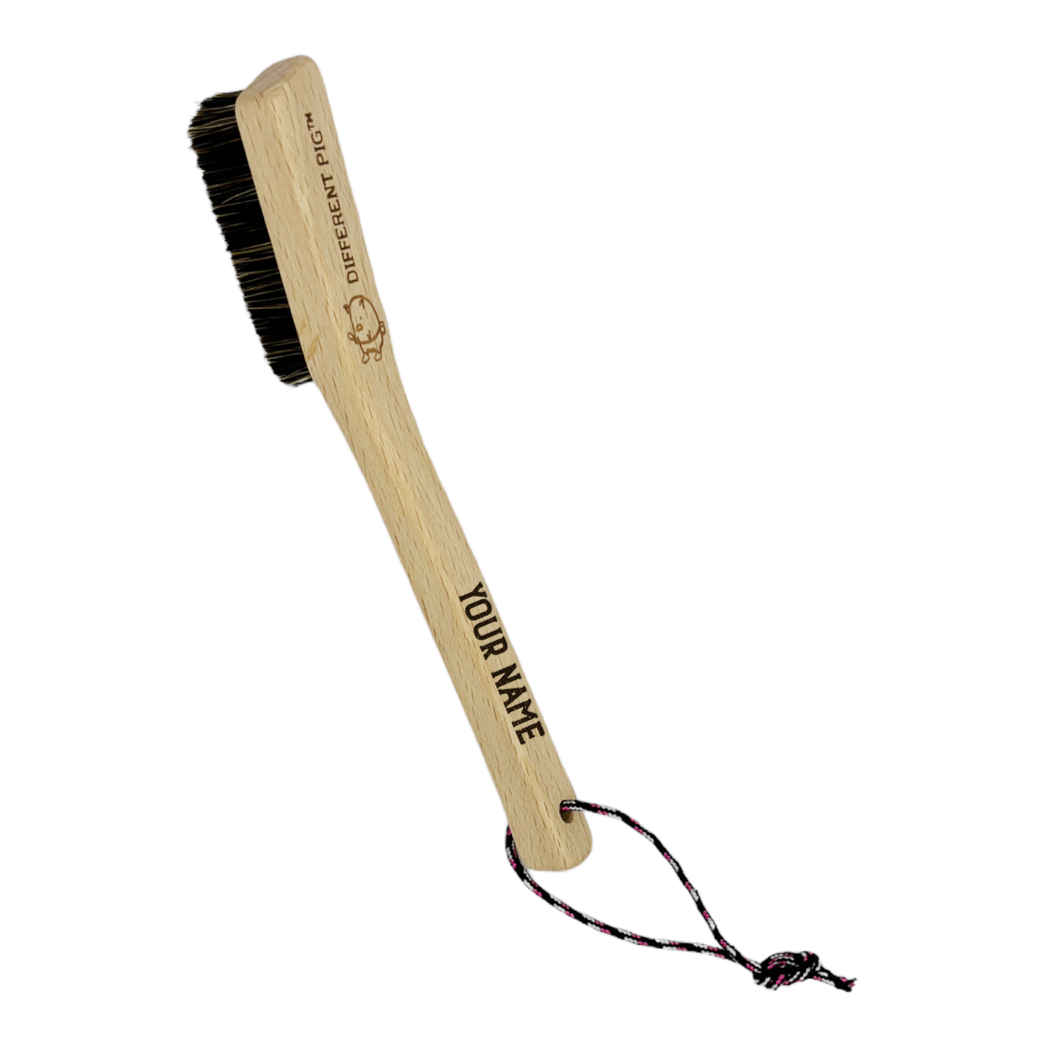 【來字刻名】𝗗𝗜𝗙𝗙𝗘𝗥𝗘𝗡𝗧 𝗣𝗜𝗚™ Piglet brush with name carving 刻名小豬掃連掛繩