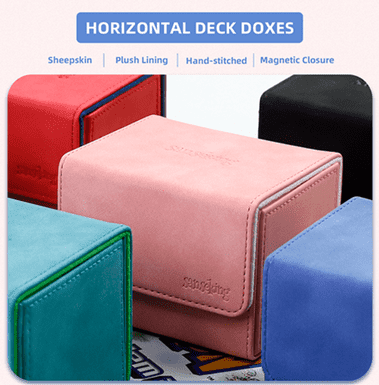 Sanseking TCG Card Game - Horizontal PU Deck Box (Black/Pink/Purple/Brown/Red)
