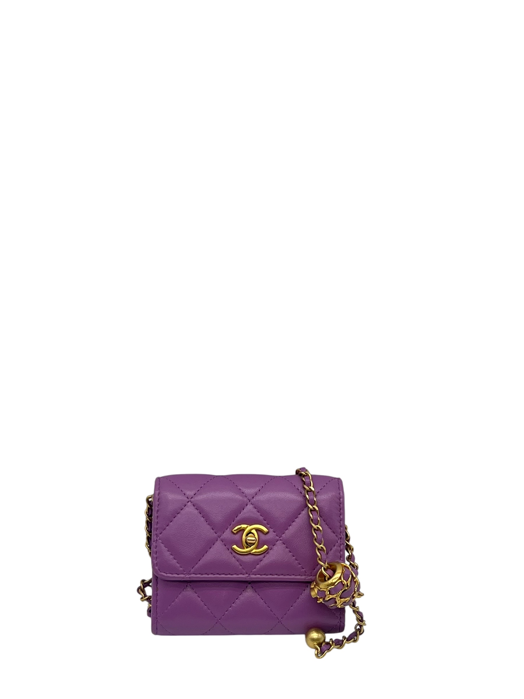 Pre-Owned CHANEL Card Case On Chain / Product Code: 061402