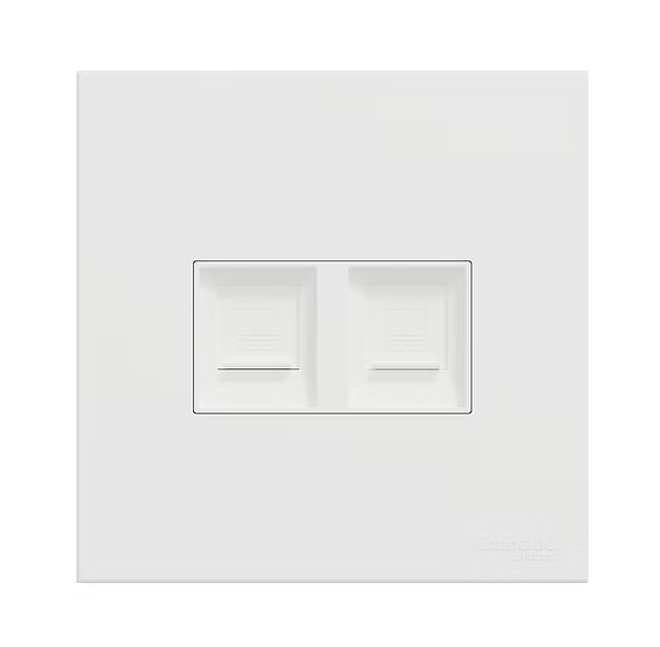 施耐德 奐然AvatarOn C 白 孖位 CAT5E數據插座