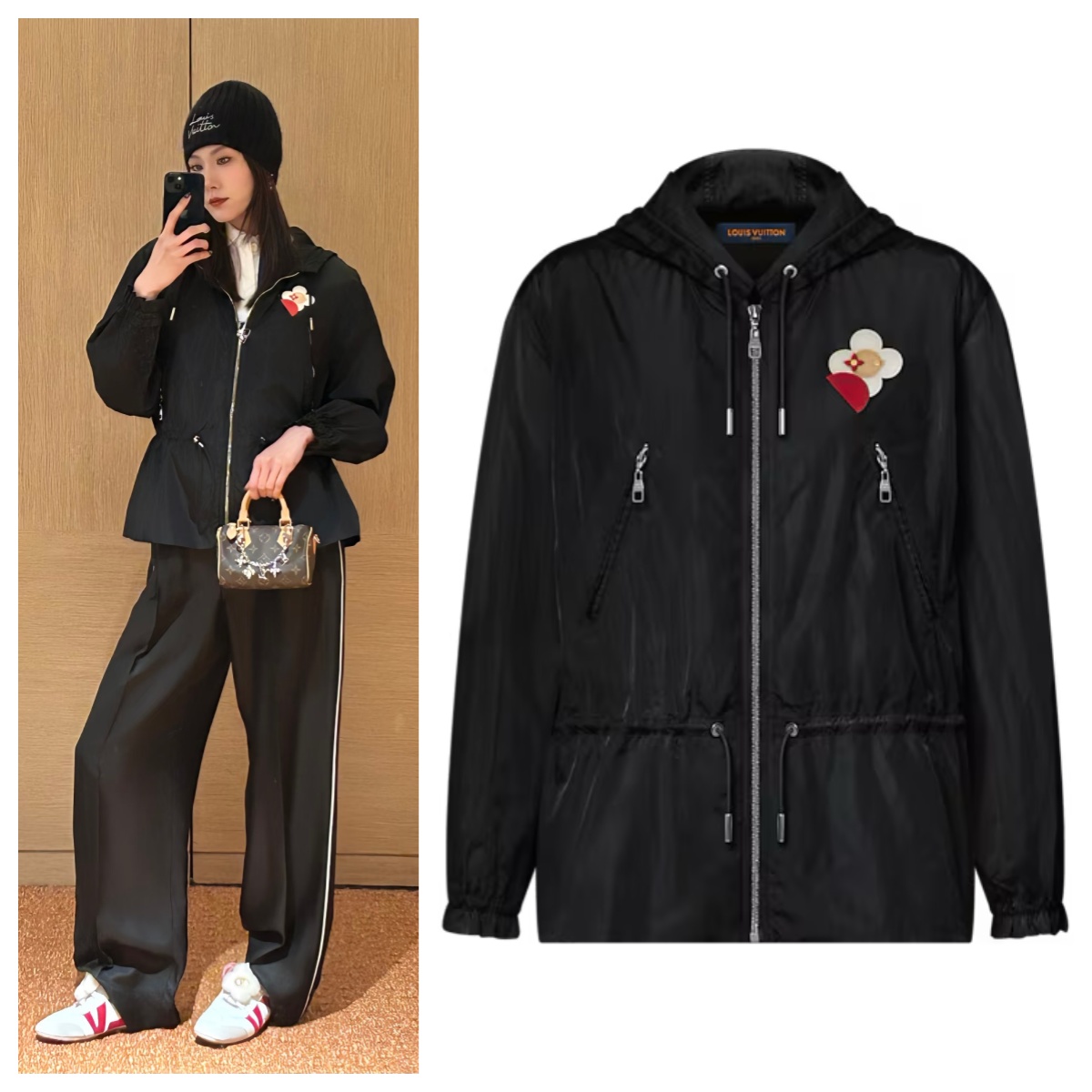 LV Vivienne 貼章連帽拉鍊外套