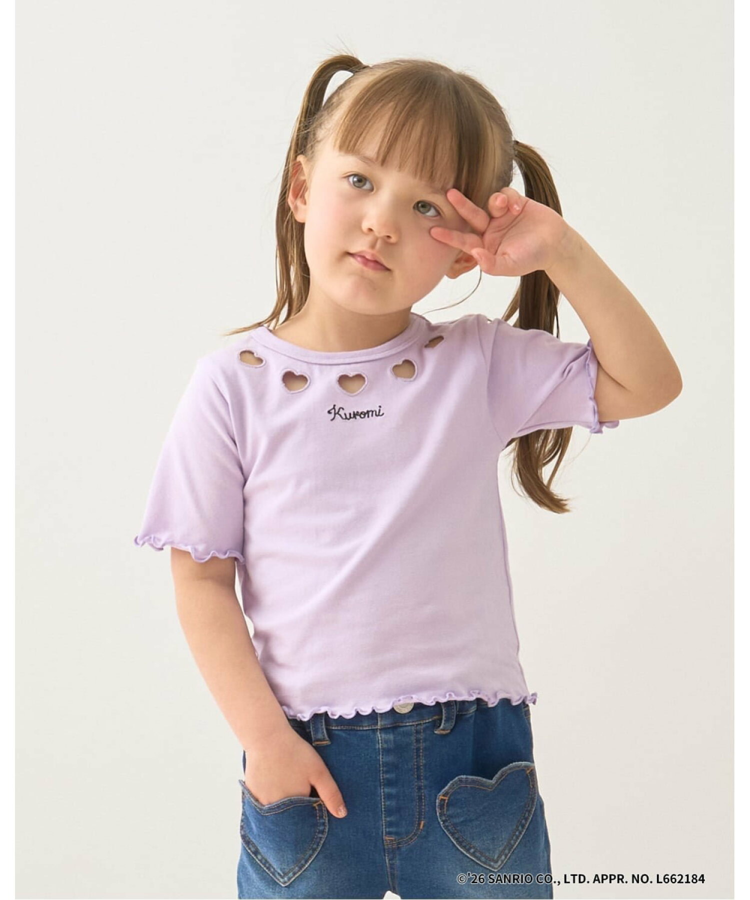 🆕【⭐訂購⭐】🇯🇵 日本直送 🌀🇯🇵 日本直送🇯🇵 #Kuromi 縷空心形領 褶邊袖 短袖Tee［4款選］🌀 [ELCA-0114][260327]