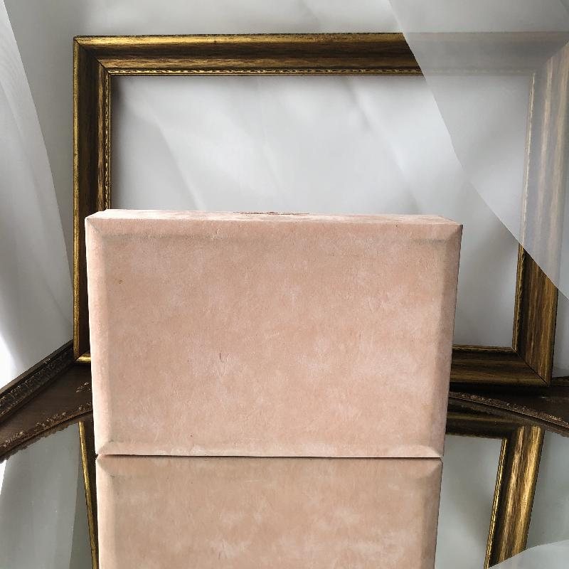 RARE! Vintage Design By Philipp- Appointment To The Royal Swedish Court Light Pink Suede Jewelry Box Set of 2(MT655)