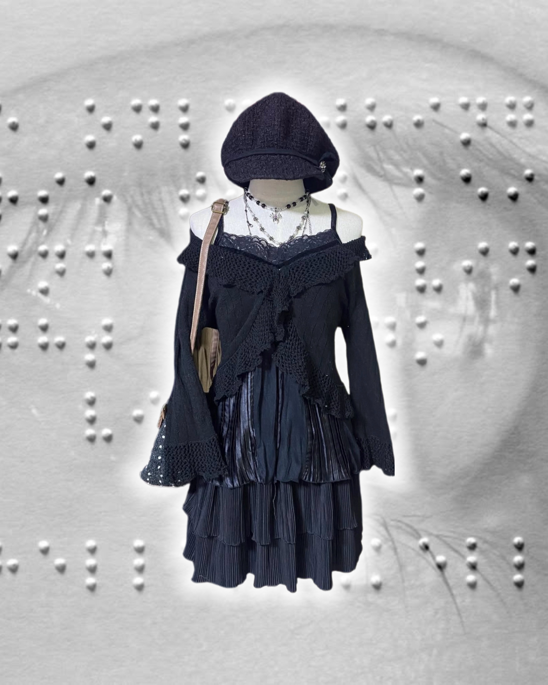 Gothic-style Ruffled 2p Set