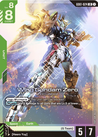 Gundam TCG Card Game - GD0-024 (LR) Wing Gundam Zero
