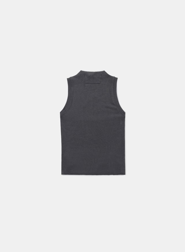 ◆BADBLOOD◆ Beyond Soft Mockneck Tank Carmine w-tnk24-064 Badblood [w-tnk24-066] Beyond Soft Mockneck Tank - Charcoal