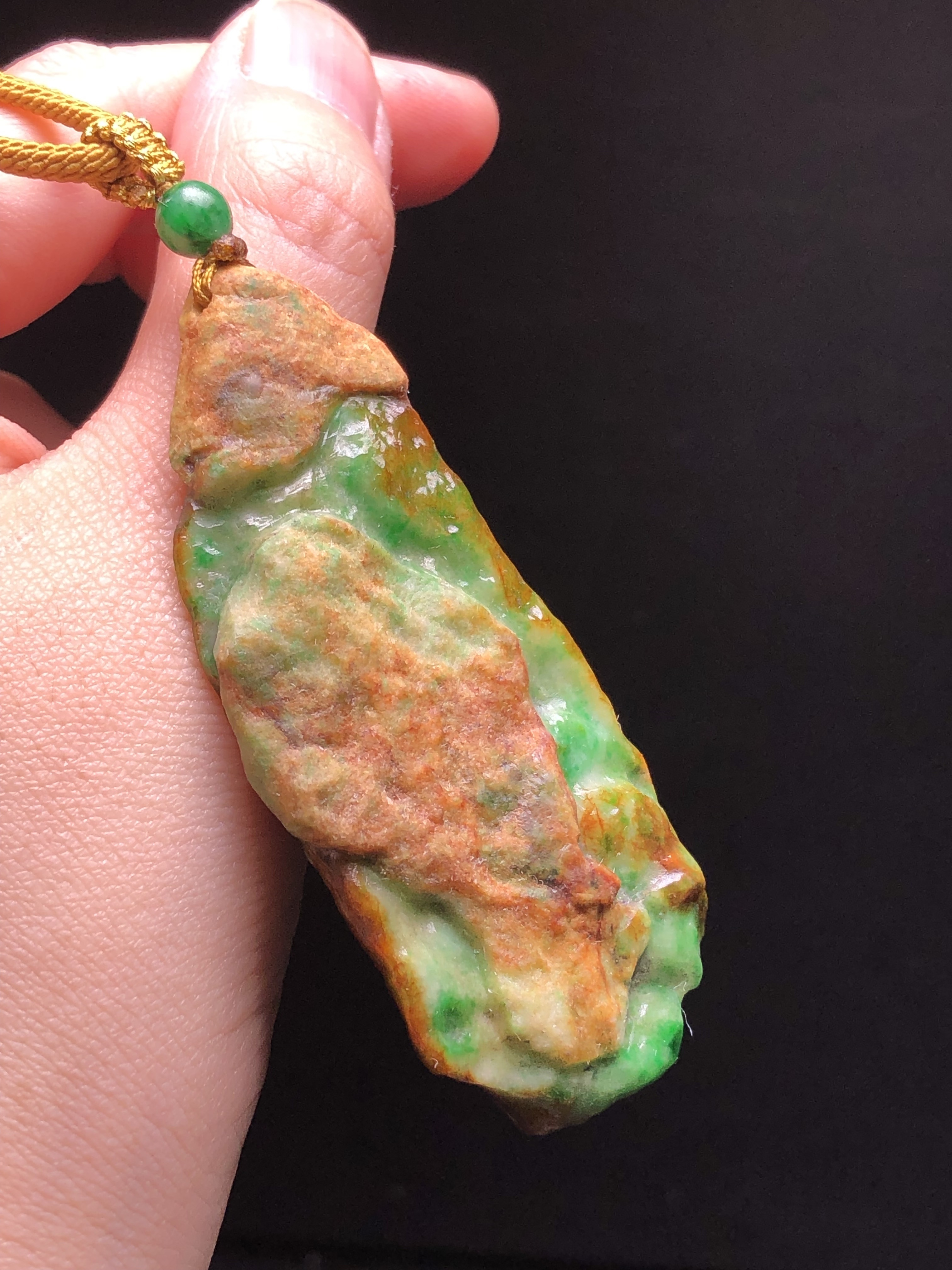 大馬坎紅加綠原石吊墜B08120