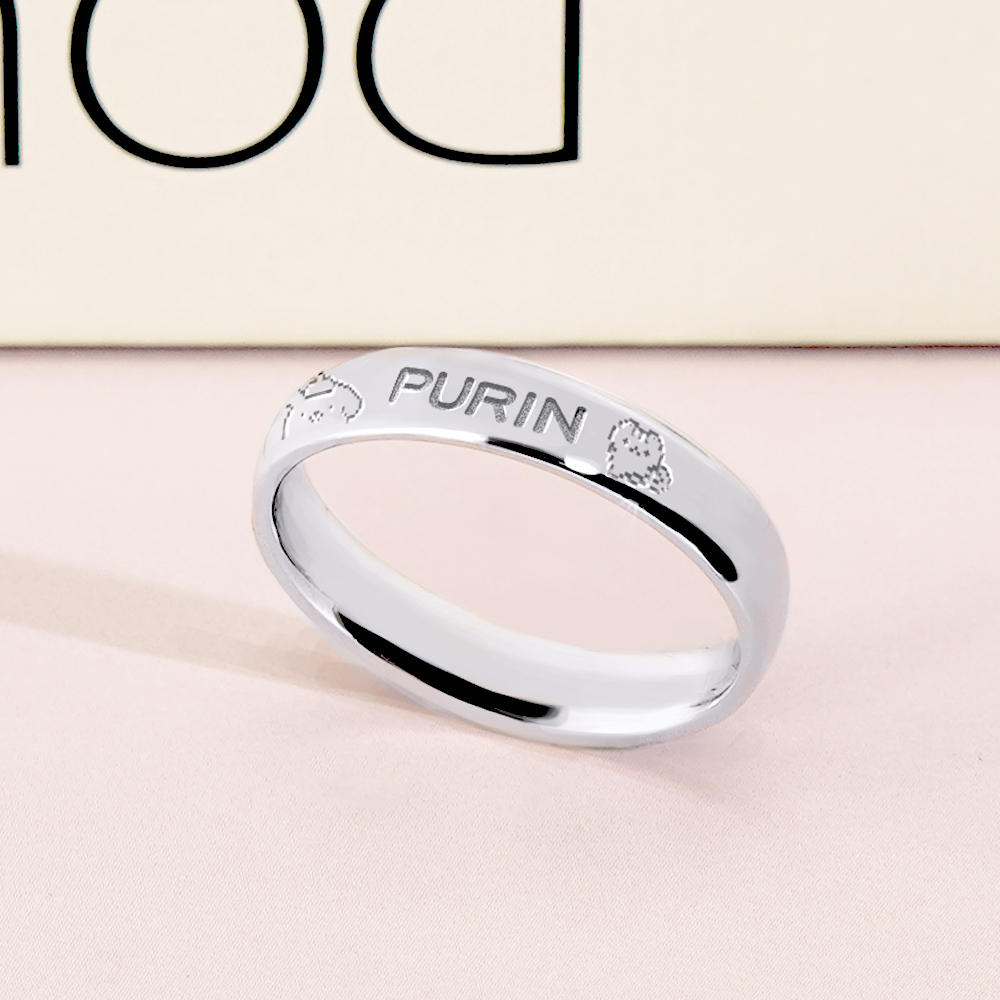 📦訂購 台灣限定 三麗鷗 SanrioＸSTORY 故事銀飾 30週年系列 Pom Pom Purin 布丁狗像素雷刻訂製純銀戒指