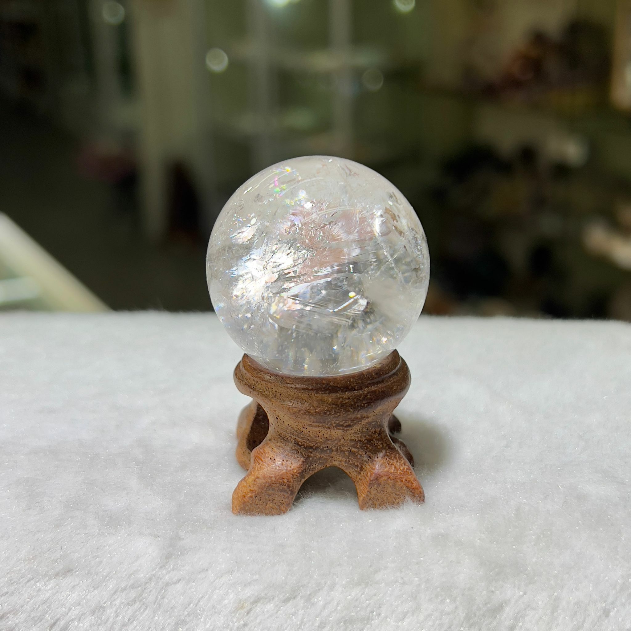 白水晶 球 - 4cm+/- (不連座)