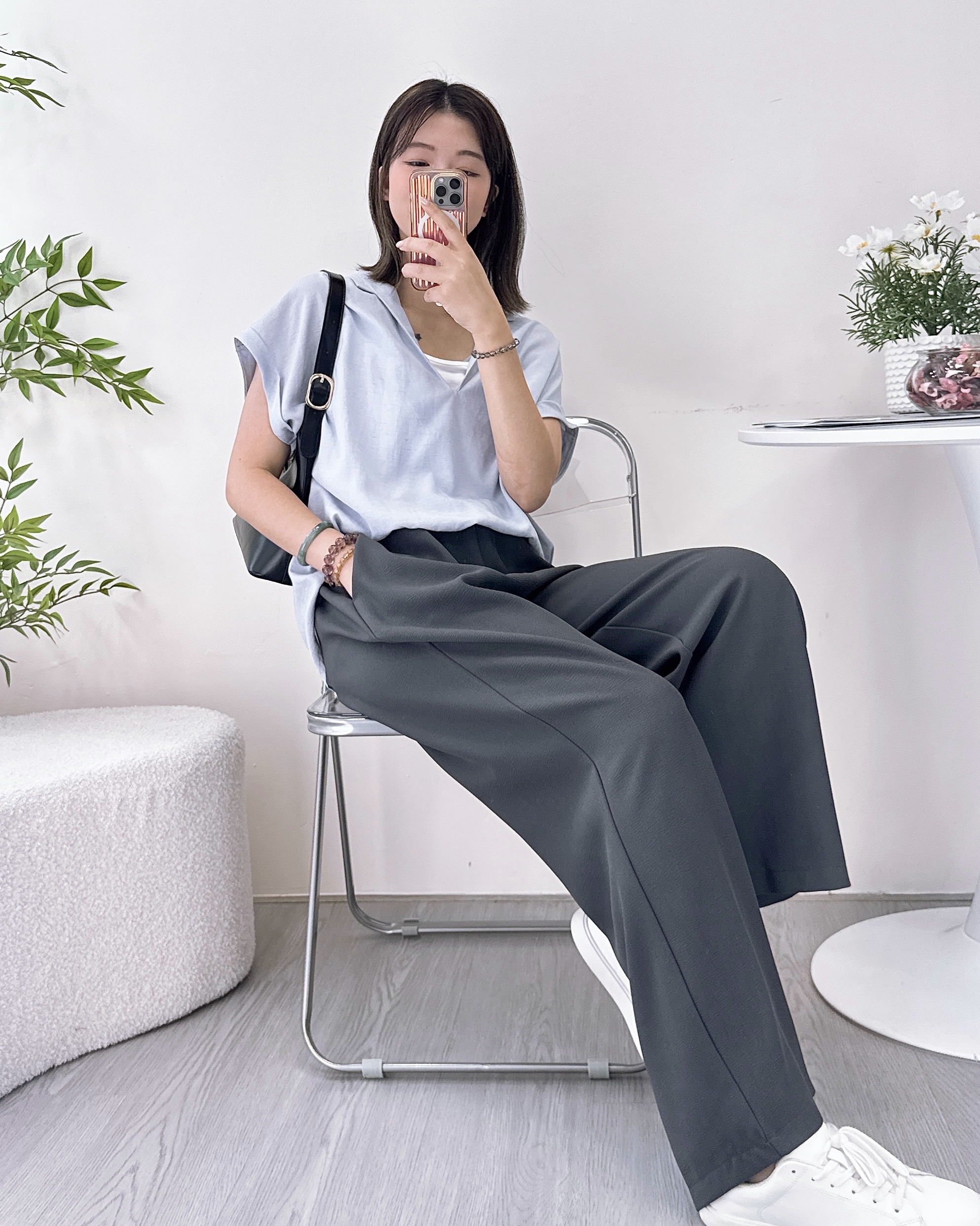 超垂感磨砂雪紡西褲 3色