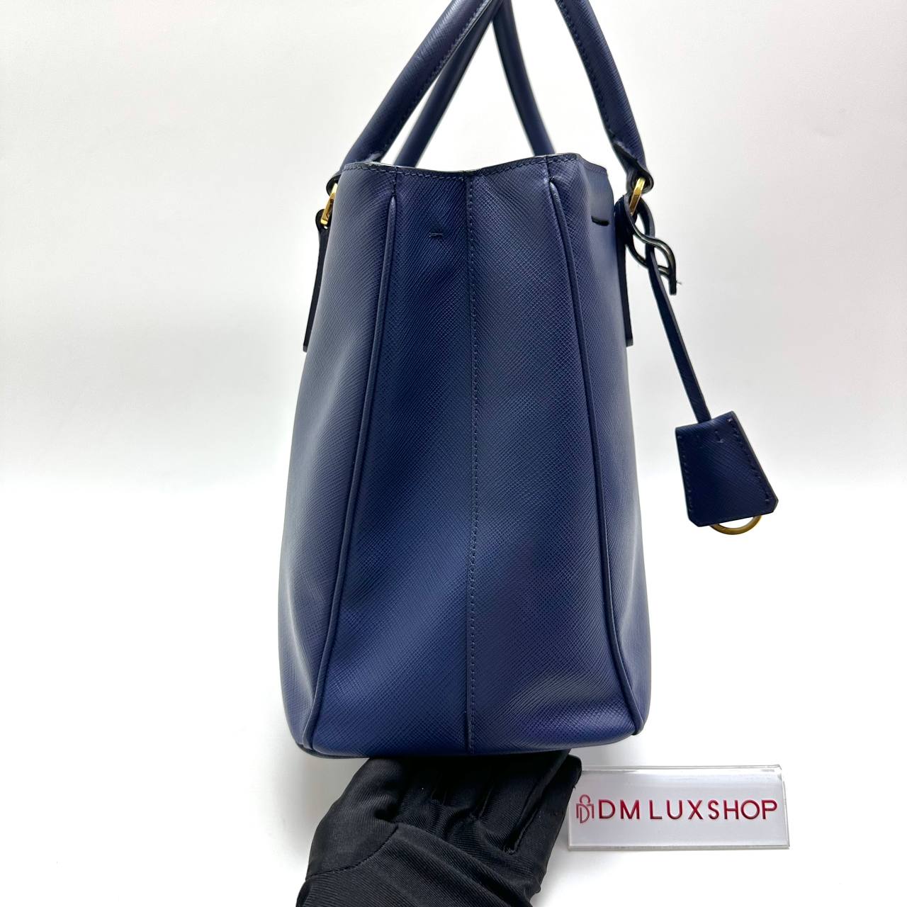 Prada Blue Saffiano Lux Tote