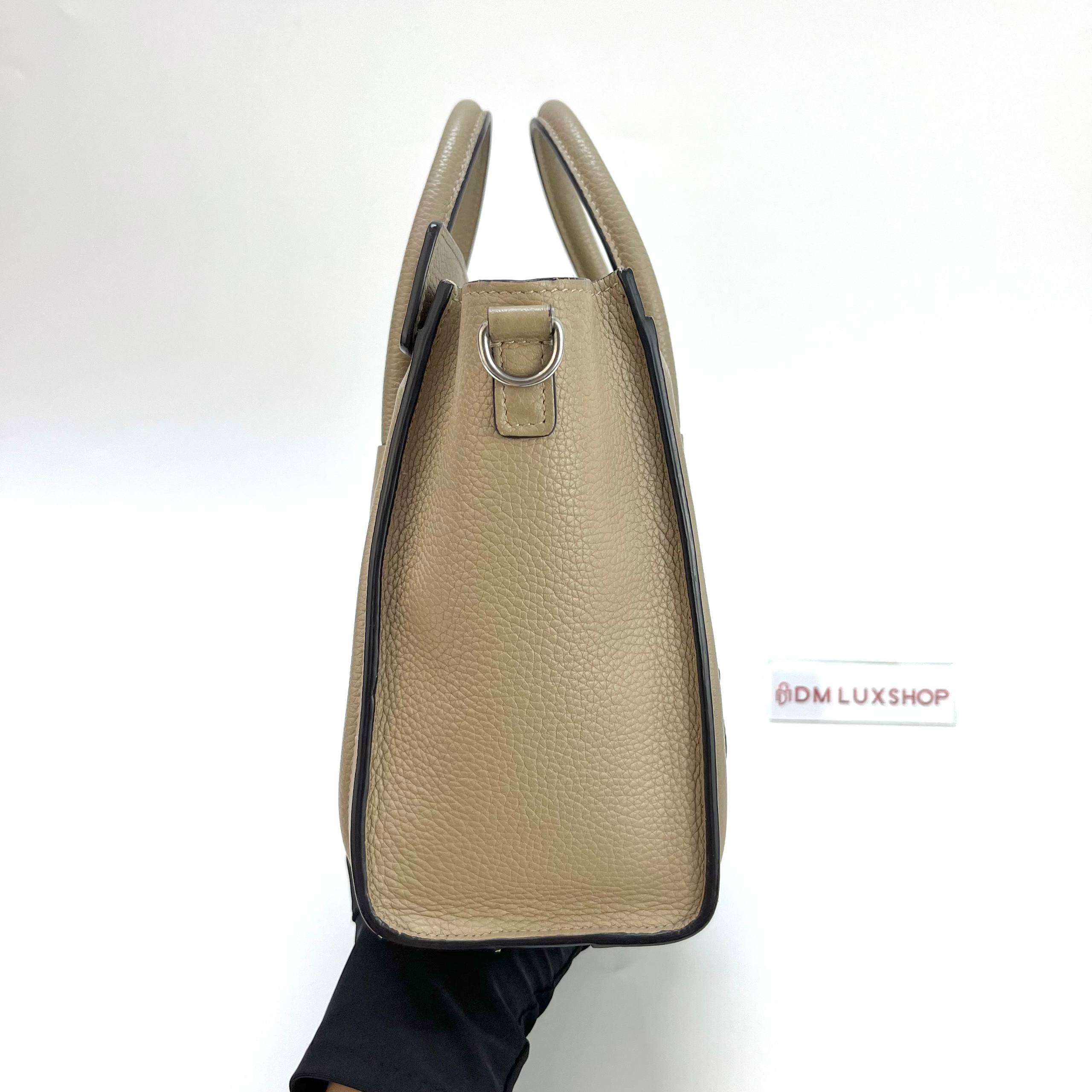 Celine Luggage Tote Nano Beige SHW
