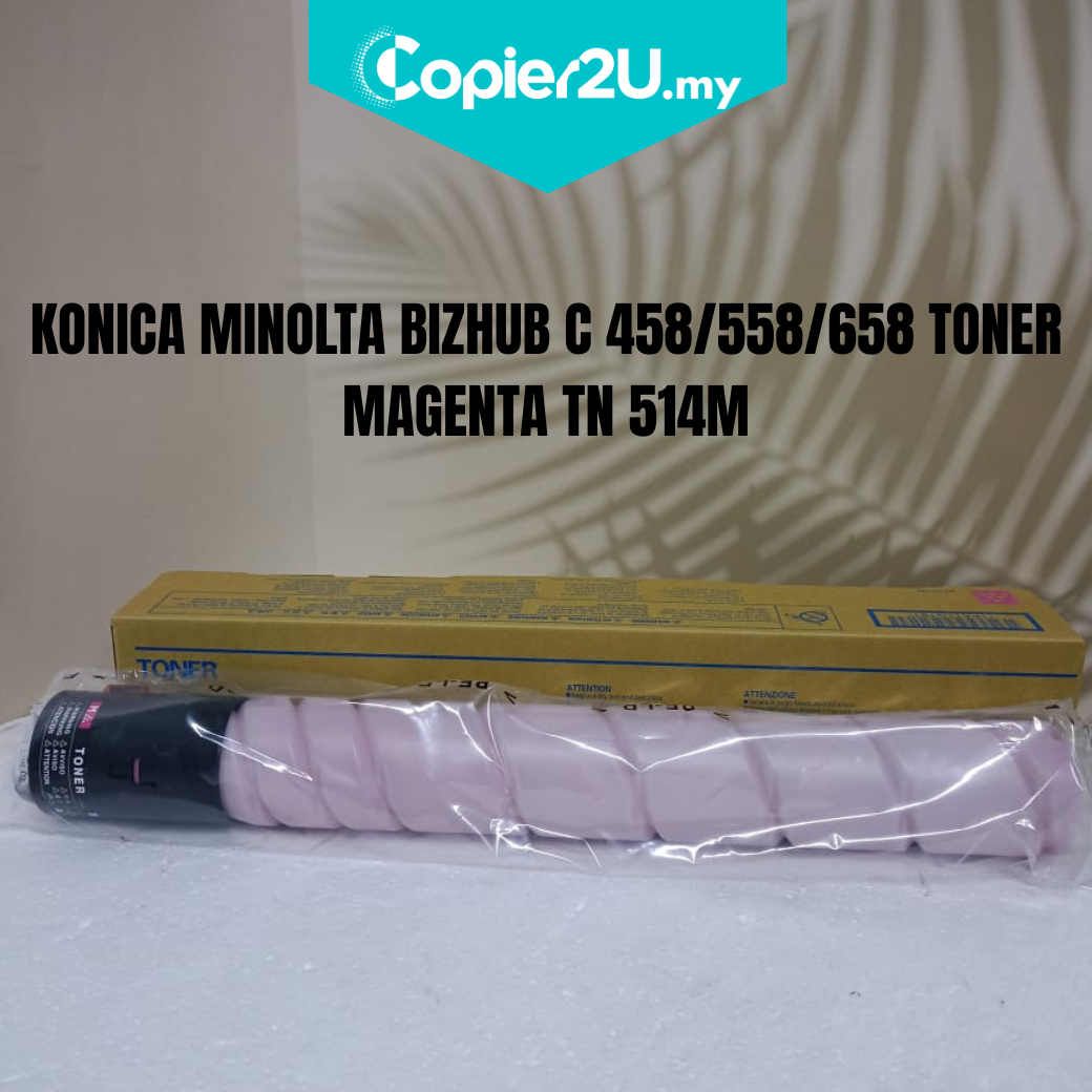 KONICA MINOLTA BIZHUB C 458/558/658 TONER MAGENTA (PAGE YIELD  : ESTIMATED 26,000 PAGES) (TN 514M)