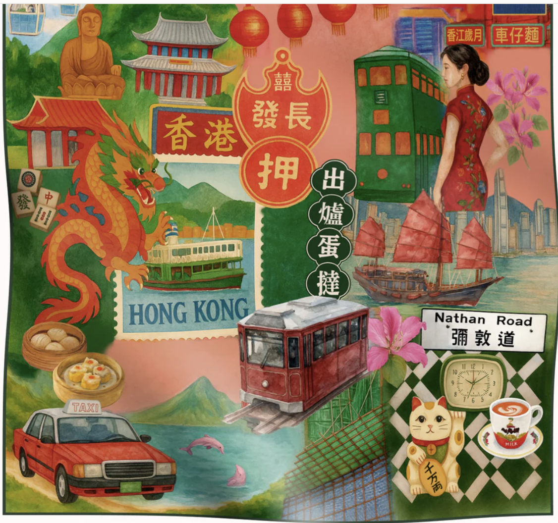 MRG絲巾 - HK heritage