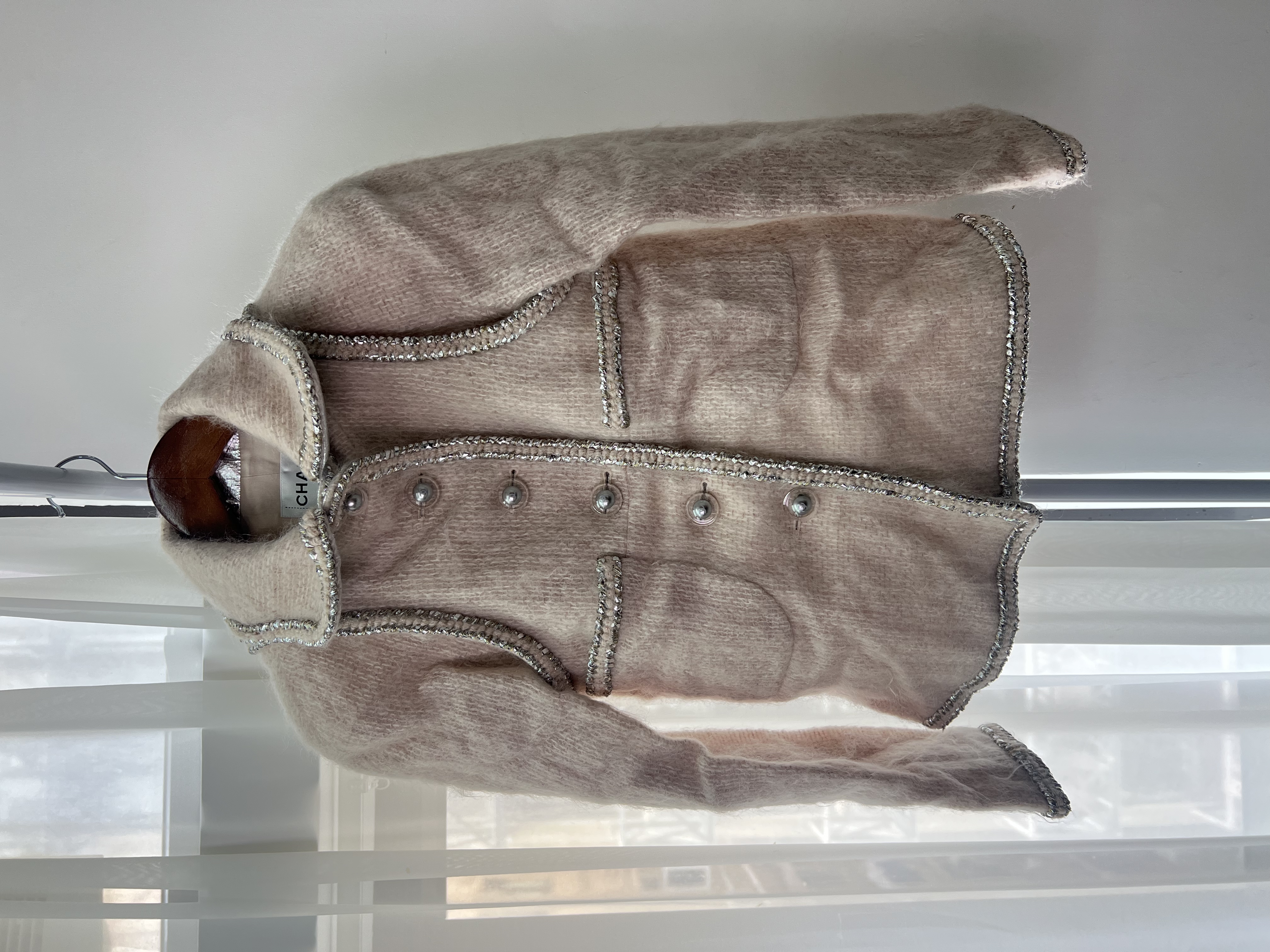 Pre-Owned Chanel 17A Pale Baby Pink Mohair Wool Jacket / Product Code: 26041904