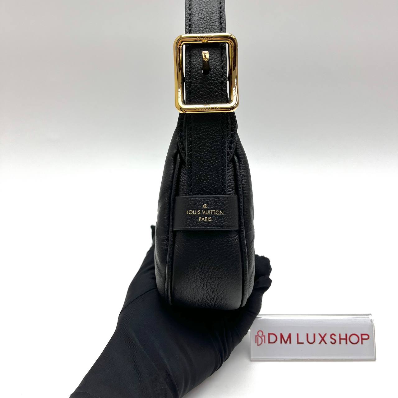 LV Black Empreinte Monogram Mini Moon Bag