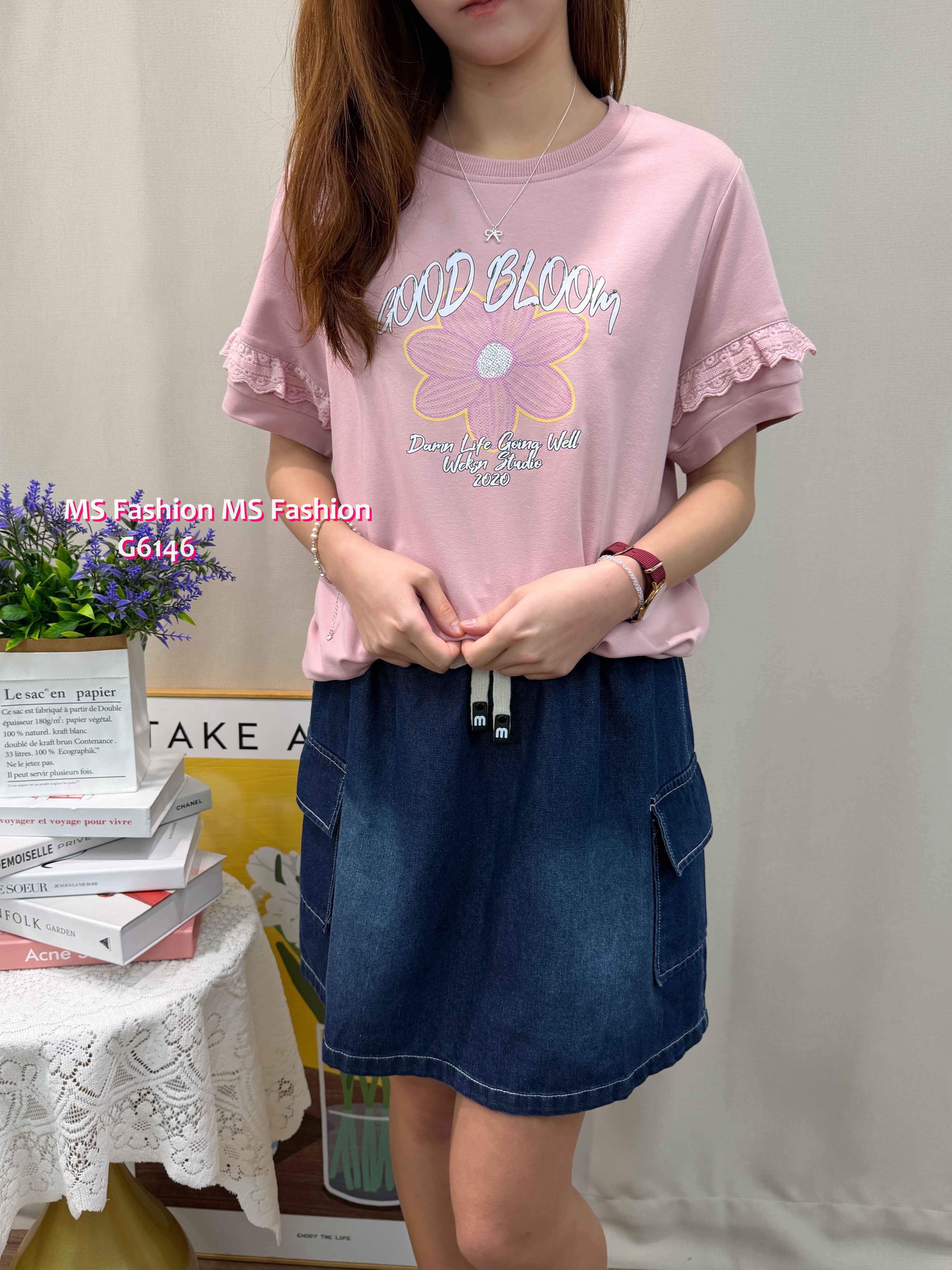 G6146 韓國🇰🇷花花字母top