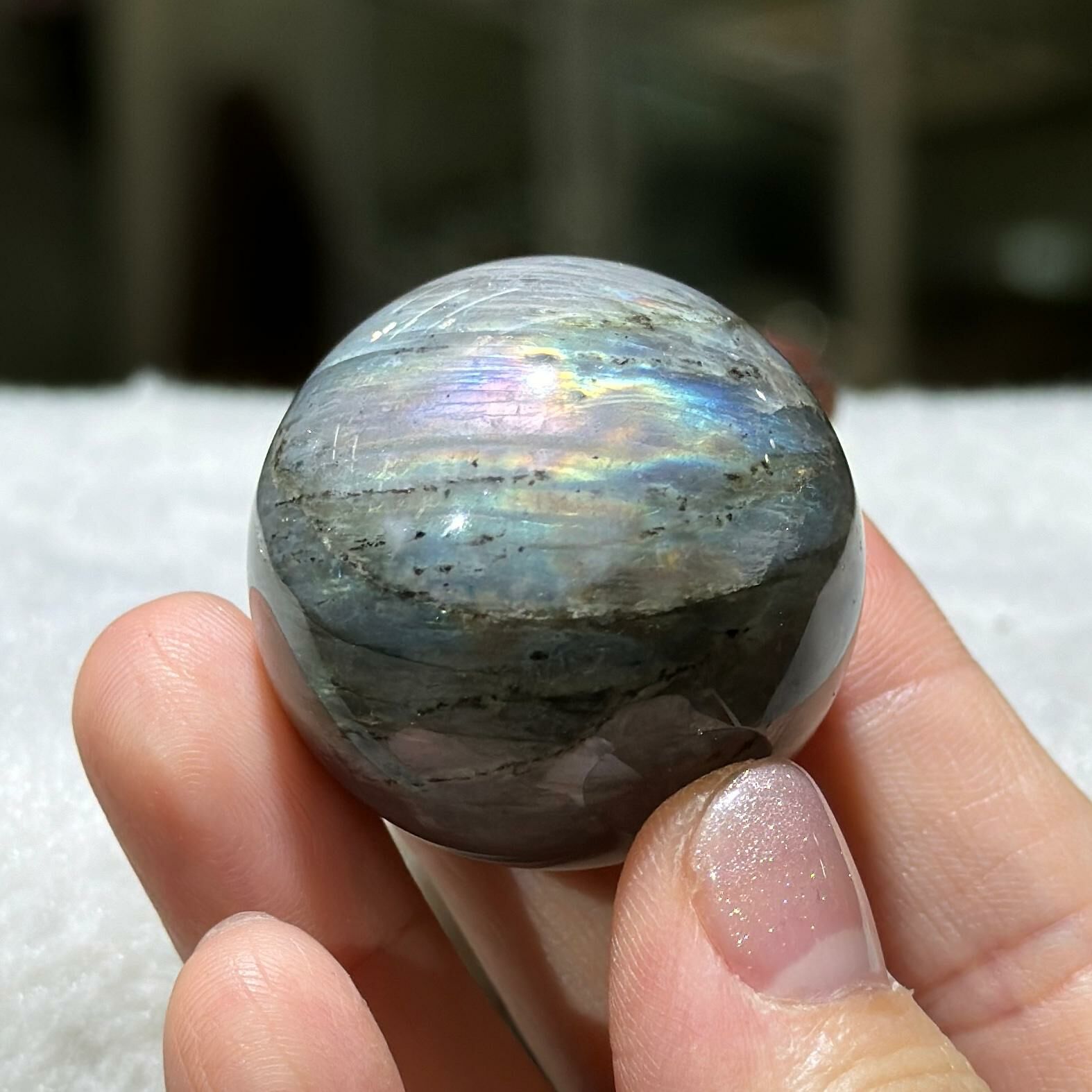 拉長石 球 - 3.2cm+/- (不連座) #02