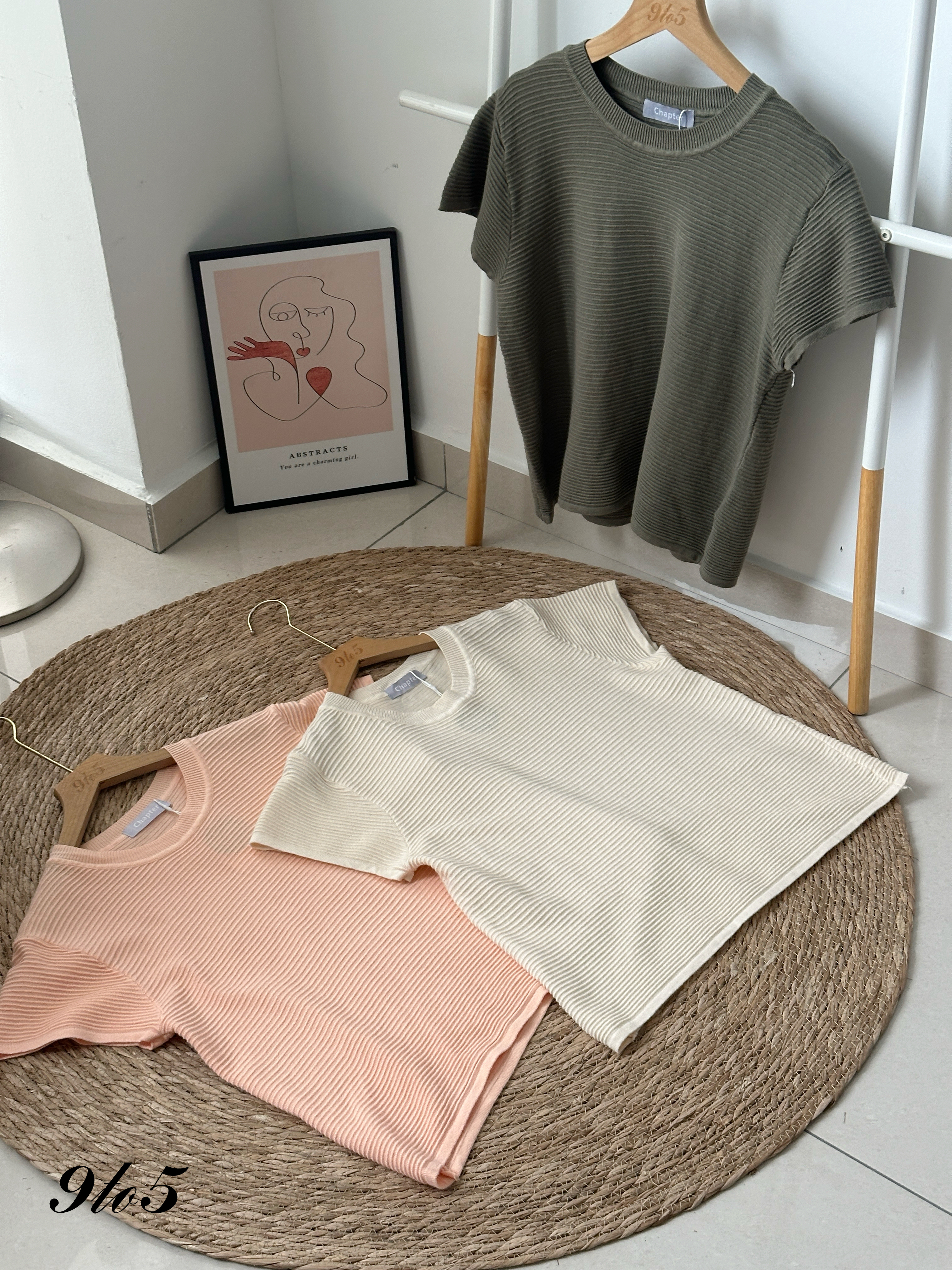 T4144 Round Neck Knit Top - 3 Colors 