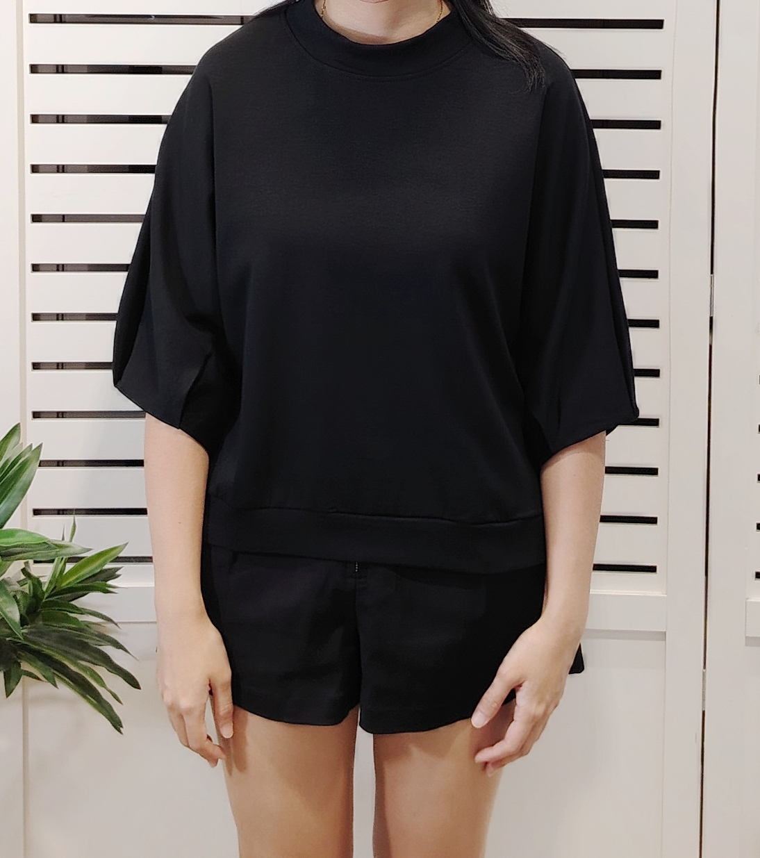 M2909 Solid Batwing Over Size Tee