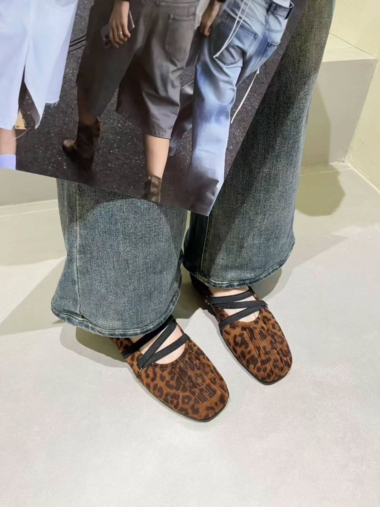 6638-102 方头复古绑带平底鞋 🇨🇳