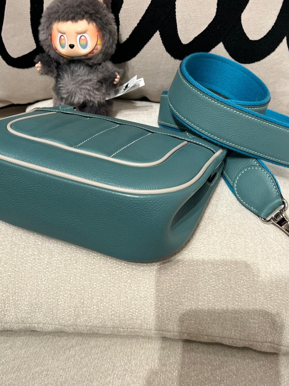  Hermes berline mini Calfskin 21cm 100%Authentic ,95%new✅dust bag✅box 