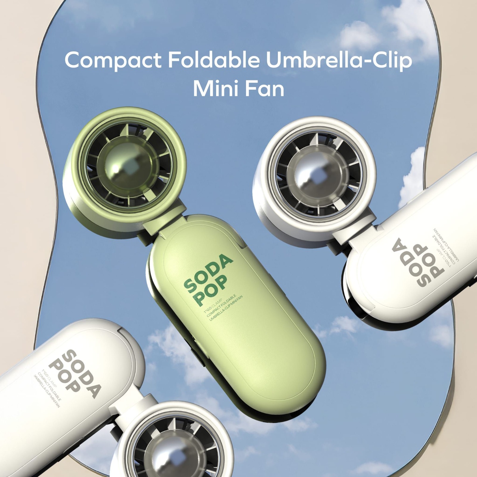 2色選擇。$128盒。2盒起$110盒。Momax 1°GO CLAMP Compact Foldable Umbrella-Clip Mini Fan *IF22G/W*
