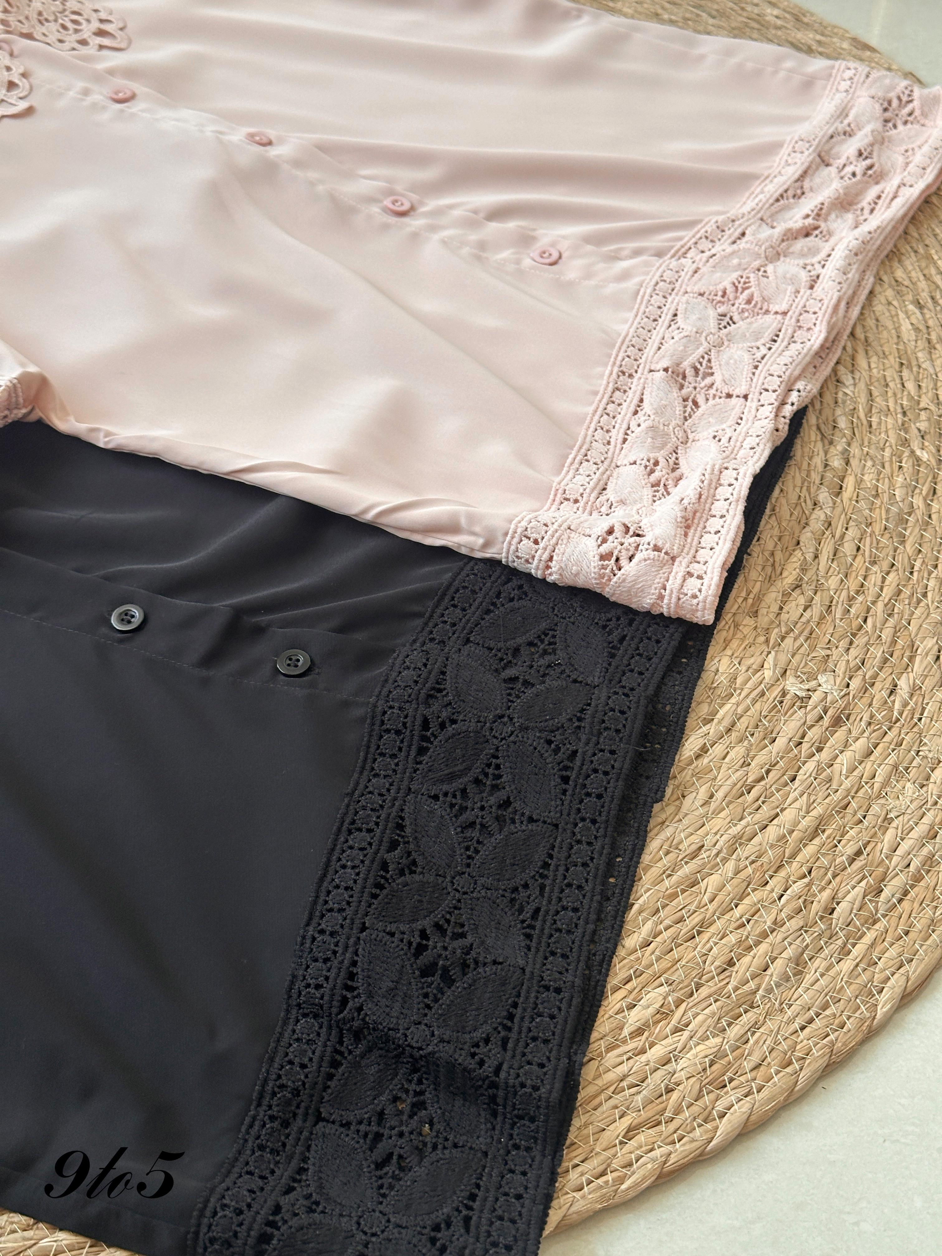 T4170 Lace Detailed Shirt - 4 Colors 